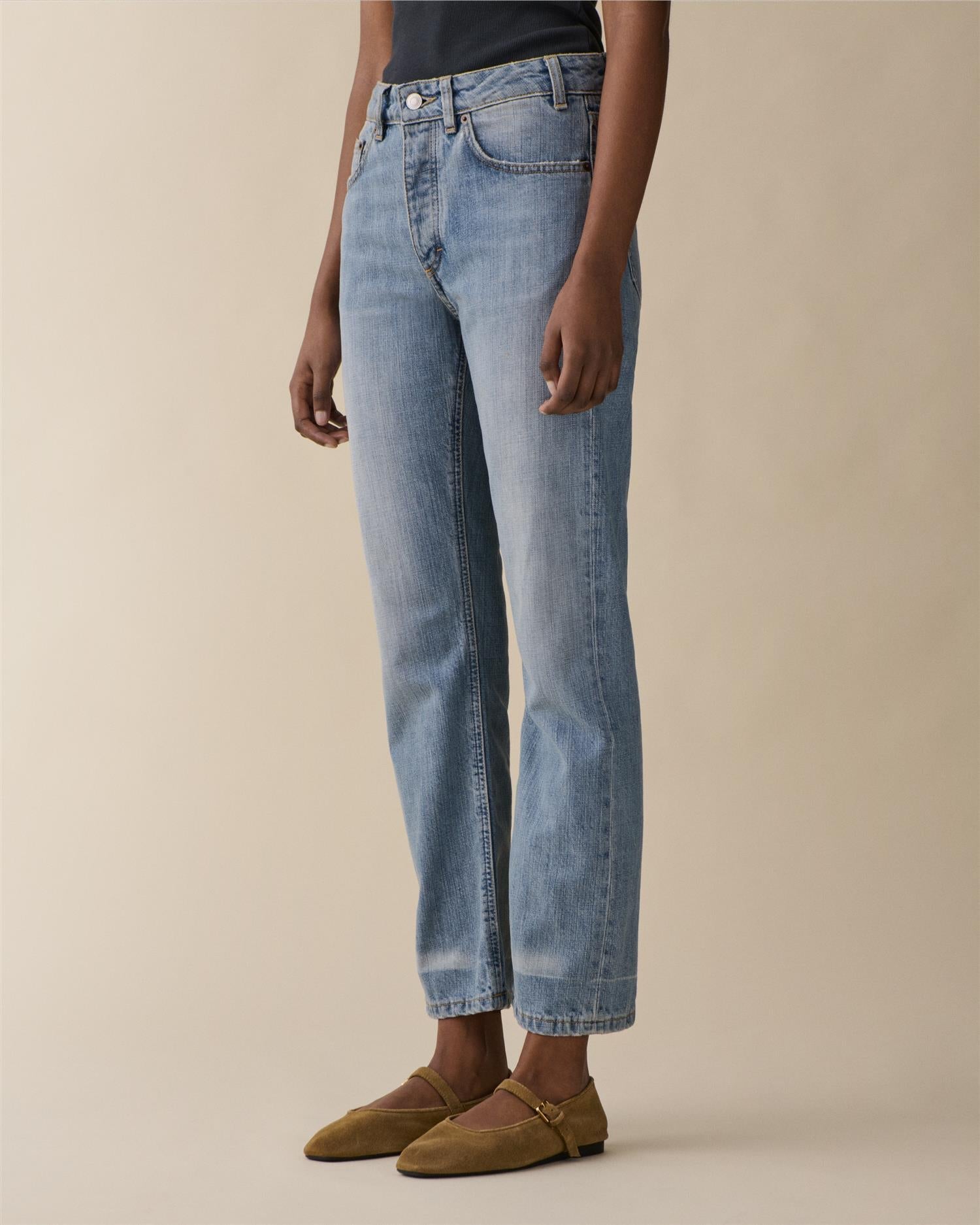 Sisli Cropped Light Blue Righe - Denim