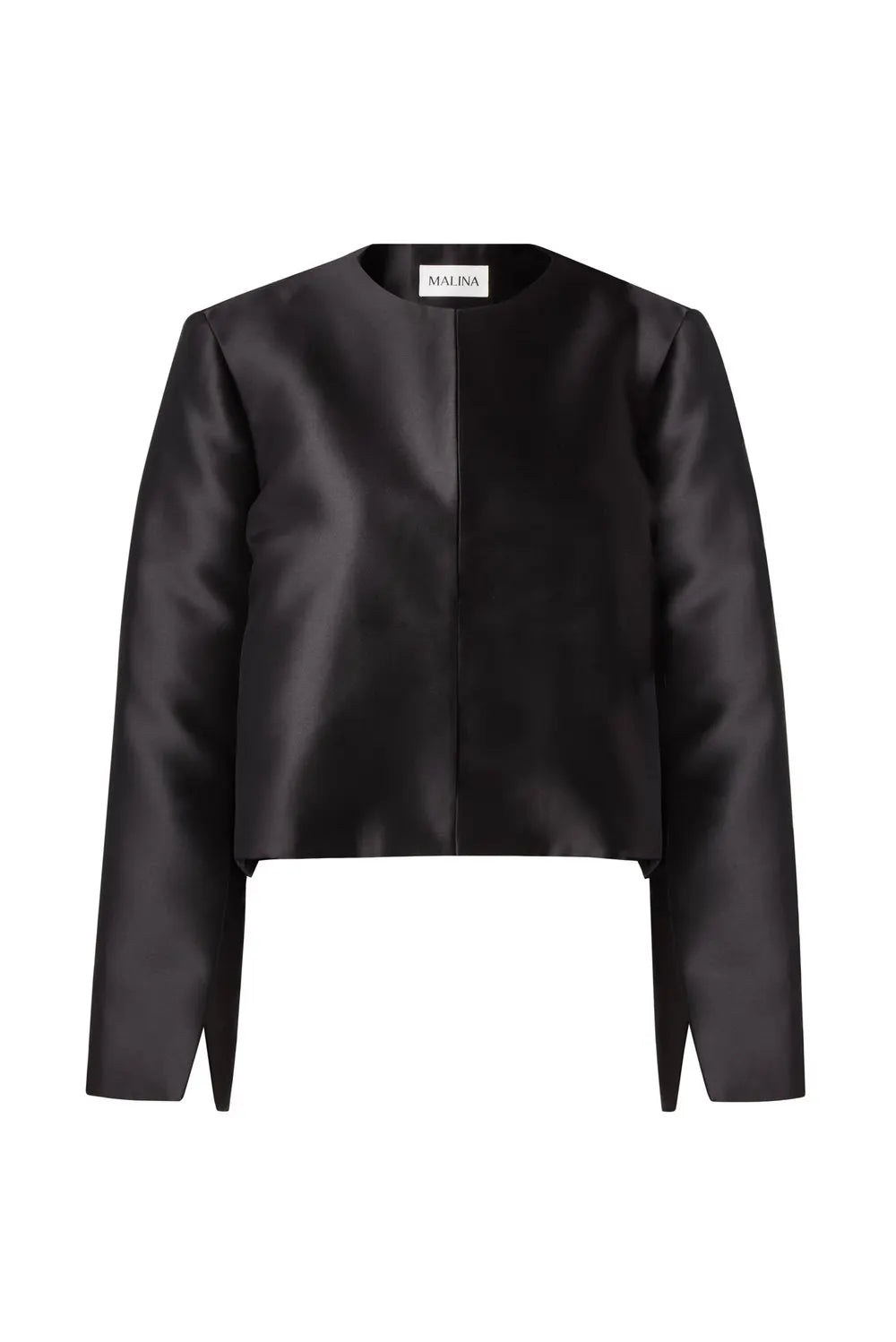 Ruthie Cropped Long Sleeve Blouse Black - Black