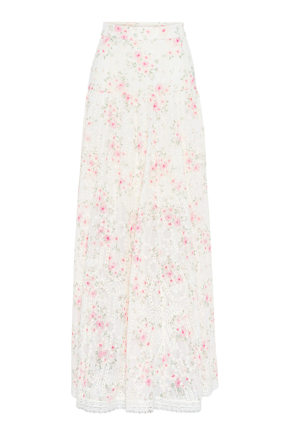 Melissa Maxi Skirt Rose Reverie - White