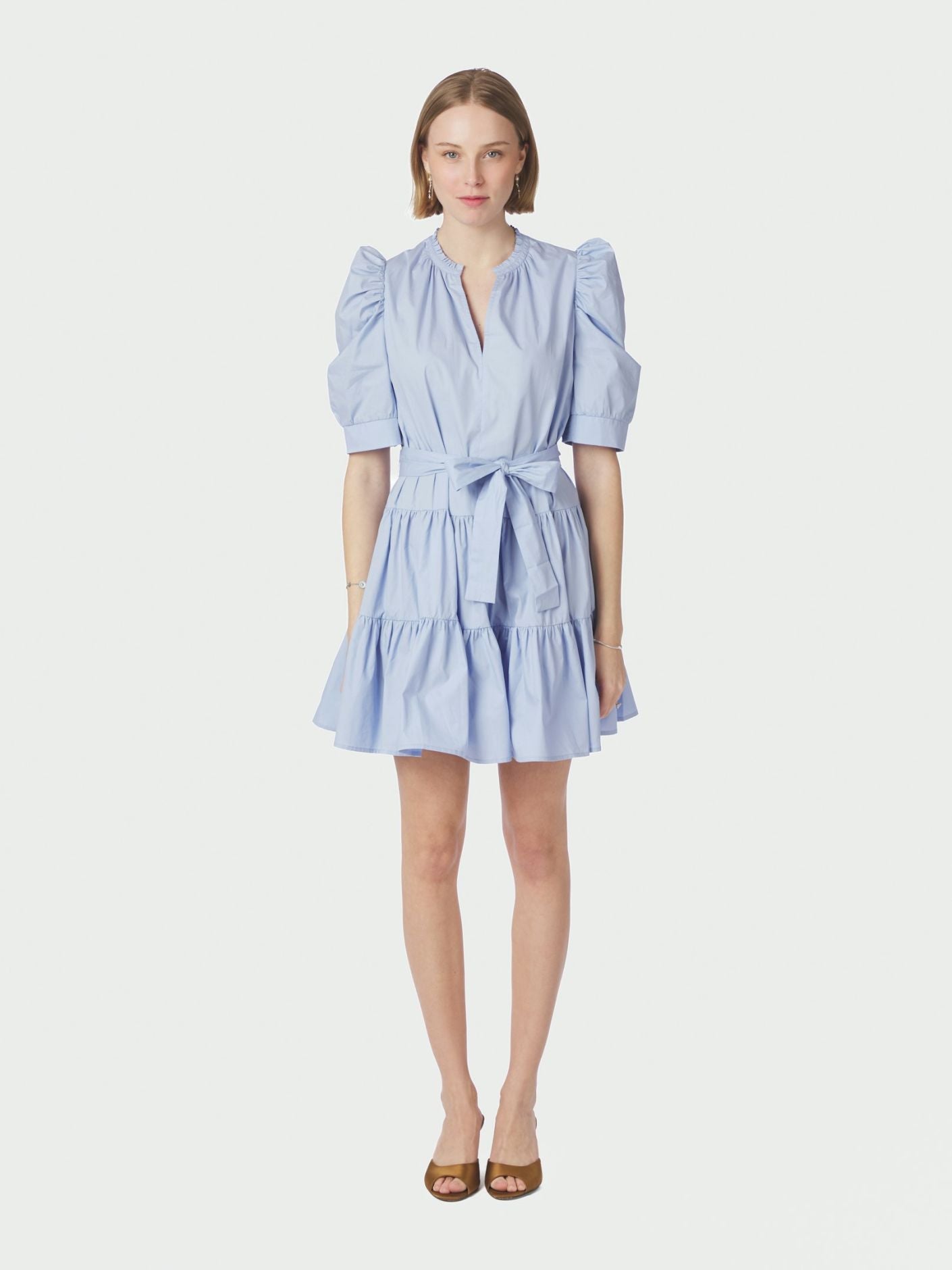 Tabbie Poplin Dress Light Blue - Sky Blue