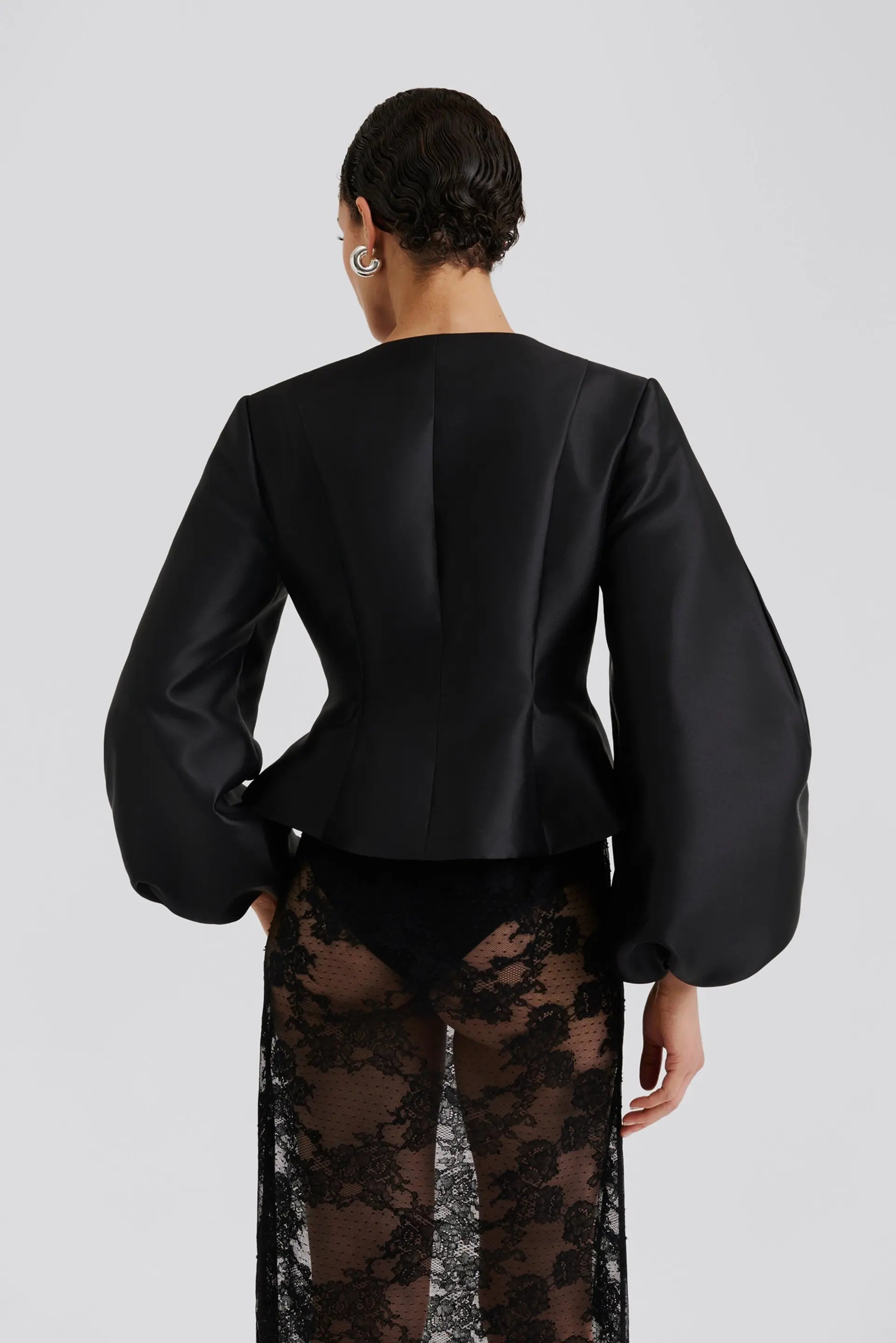 Vendela Balloon Sleeve Blouse Black - Black