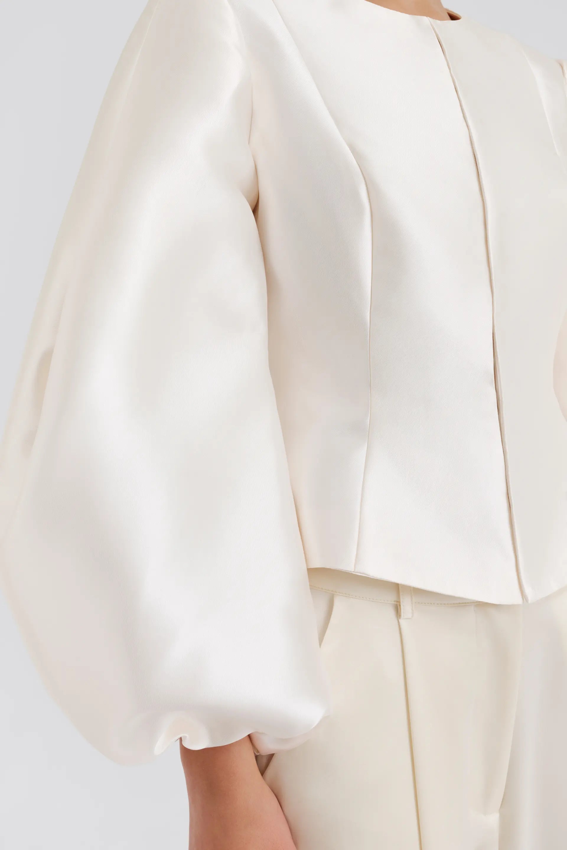 Vendela Balloon Sleeve Blouse Ivory - Ivory
