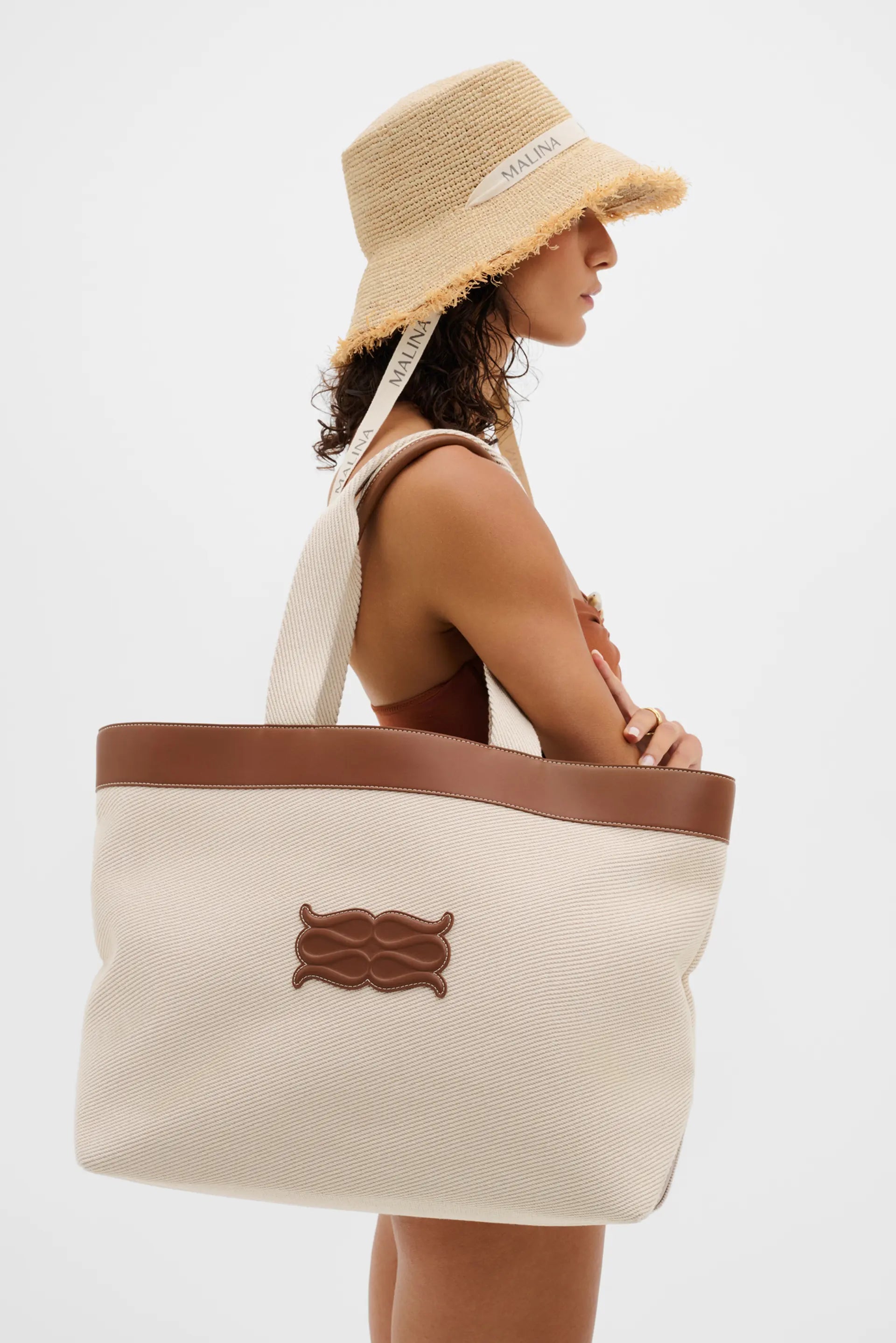 Monogram Grand Canvas Tote Light Taupe - Beige