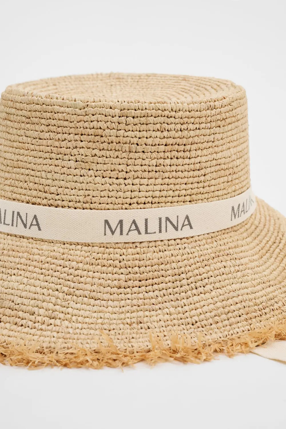 Judith Fringe Trimmed Raffia Hat - Beige