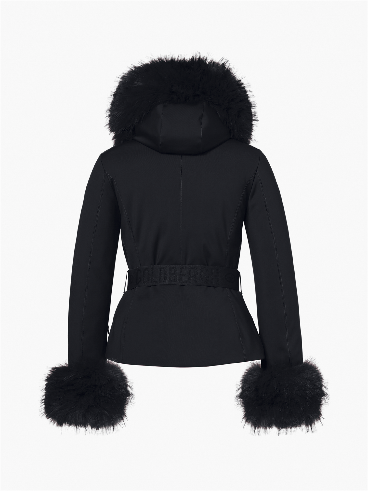 Giselle Ski Jacket Faux Fur Black - Black