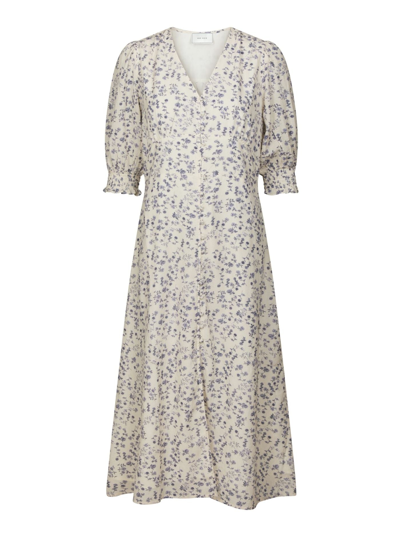 Valley Structure Flower Dress Off White - Off-White