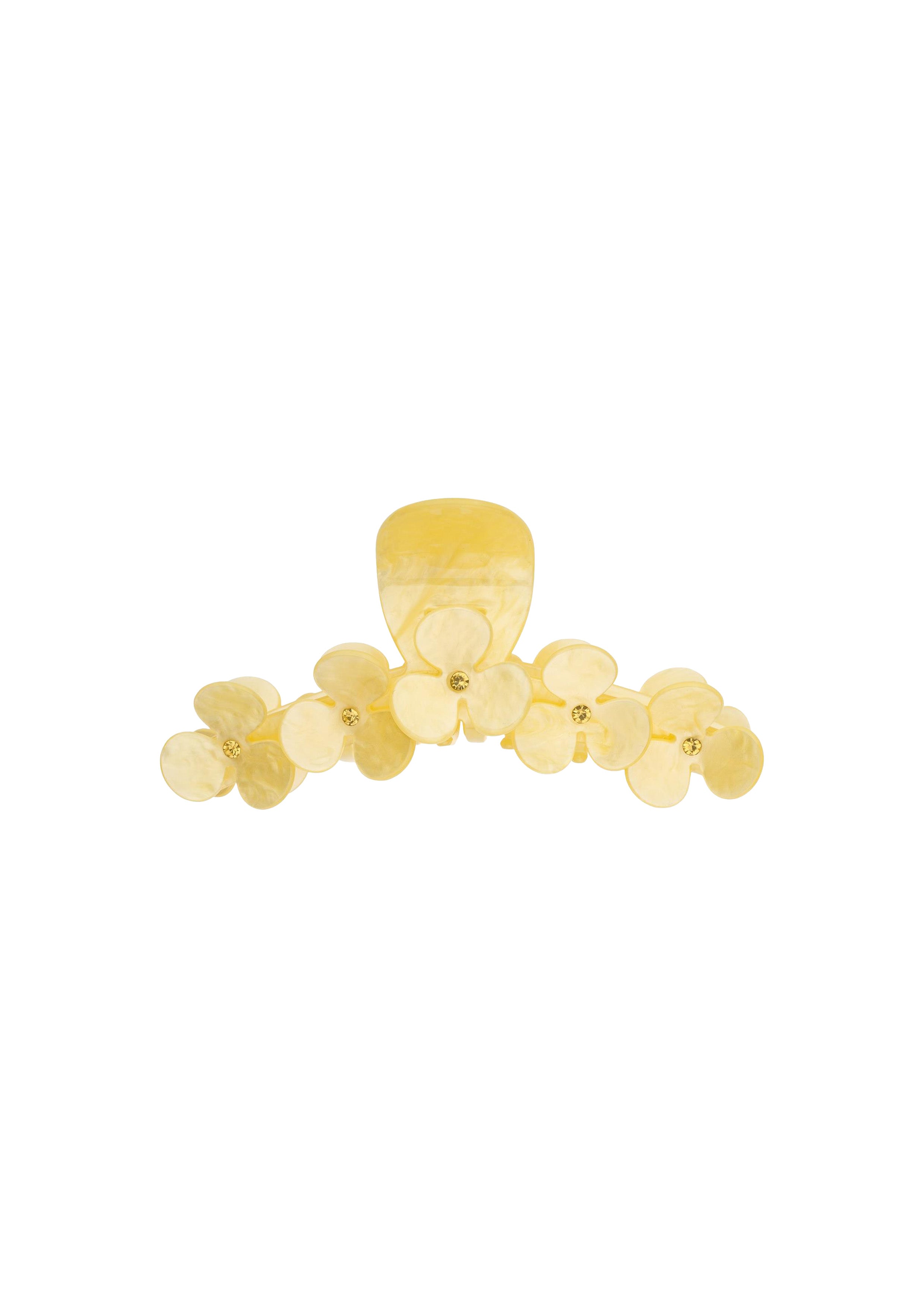 Flower Hair Claw X Large Pale Yellow - Yellow