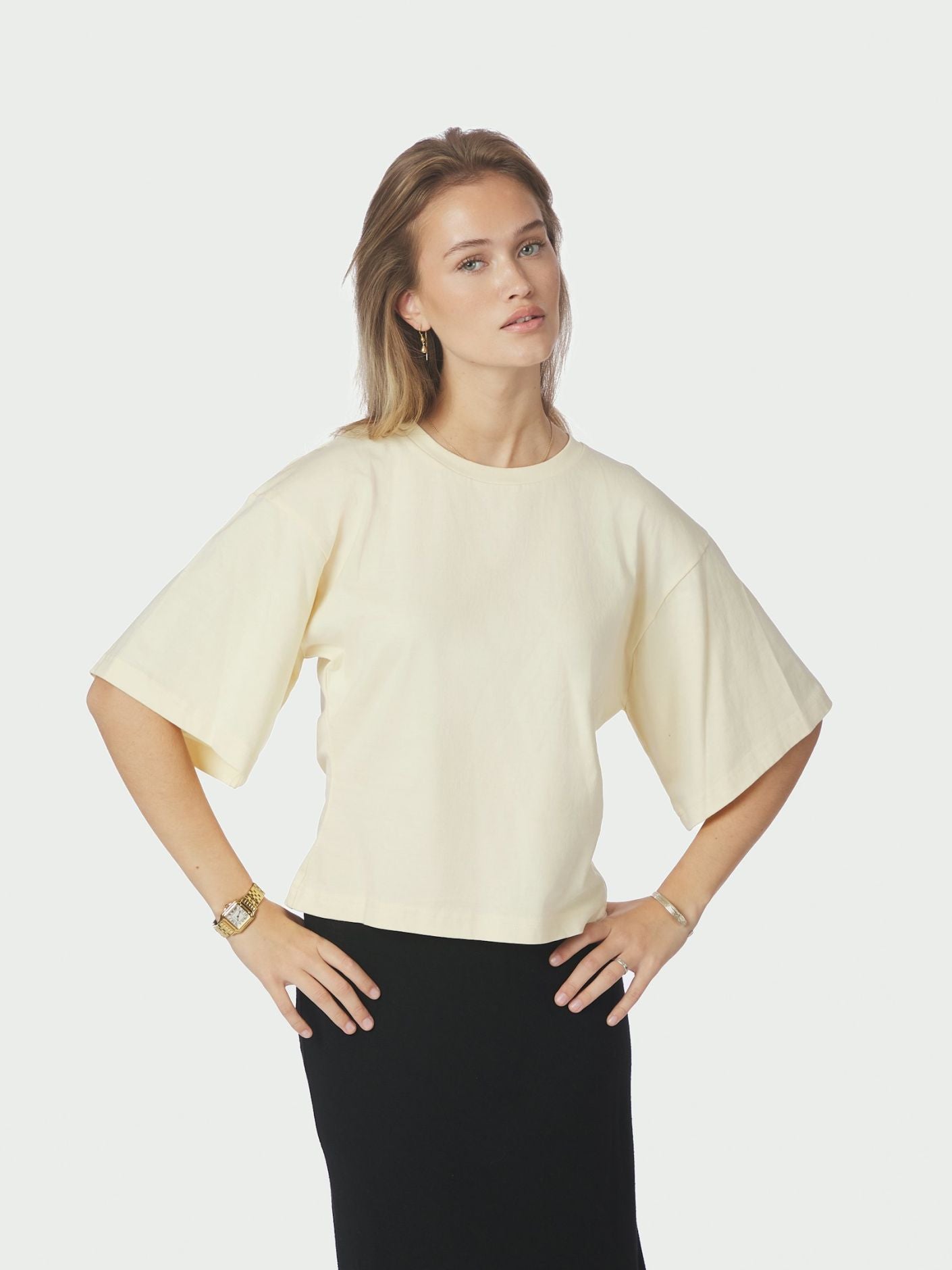 Asha Knit Tee Butter Yellow - Cream