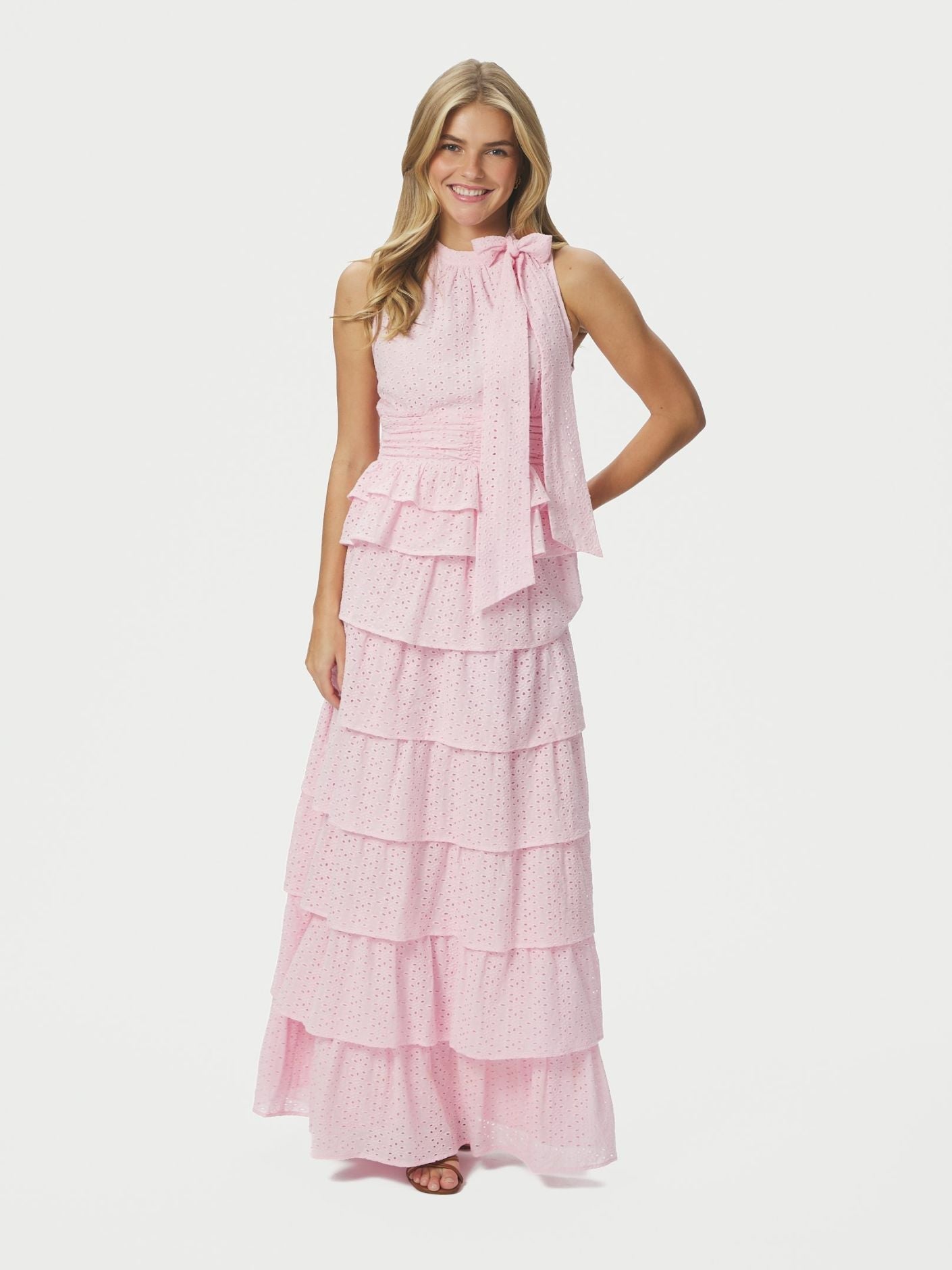 Ansol Emb Top Light Pink - Pink