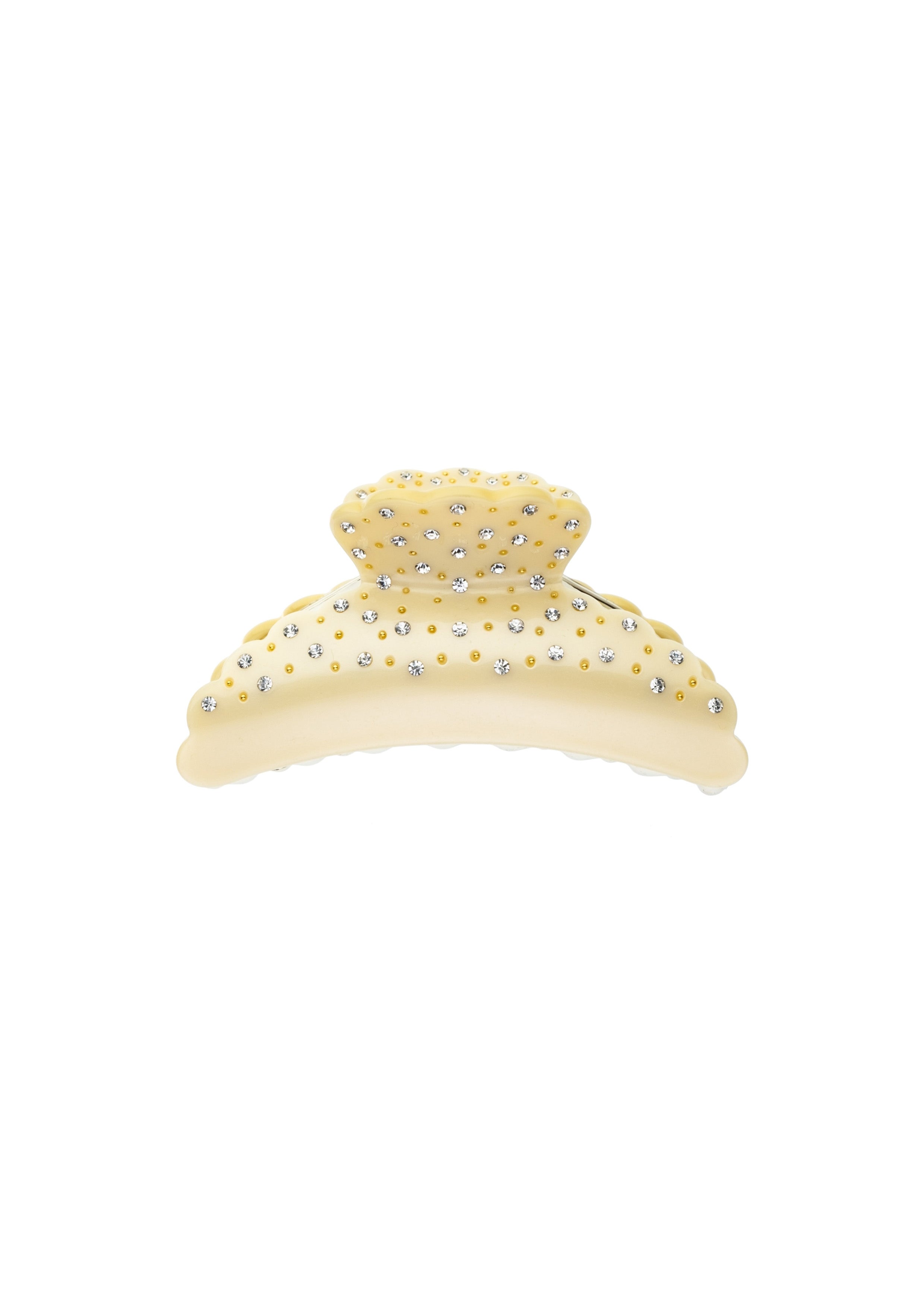 Crystal Hair Claw X Large Pale Yellow - Cream