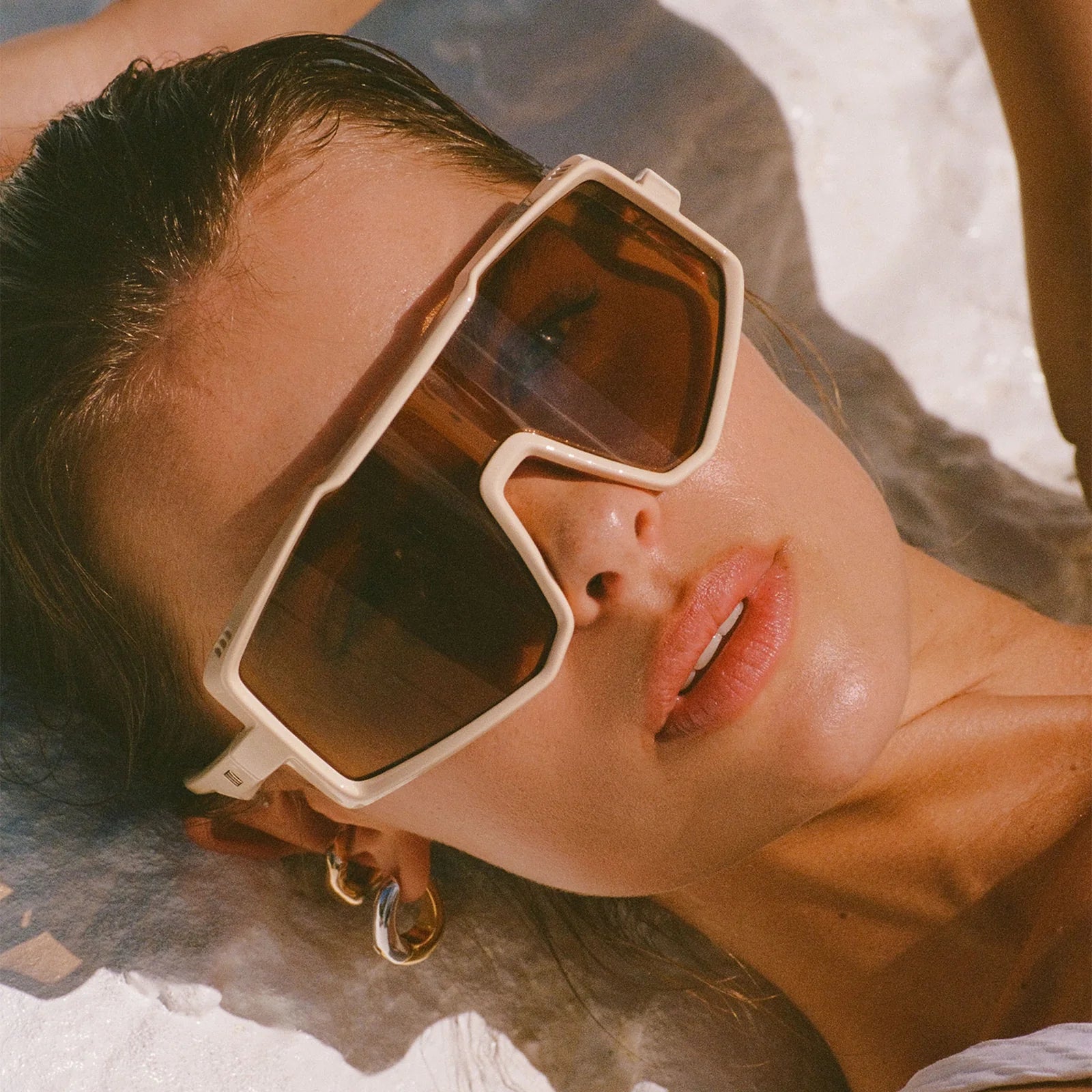 Vulture Ivory With Light Brown Sunglasses - Ivory