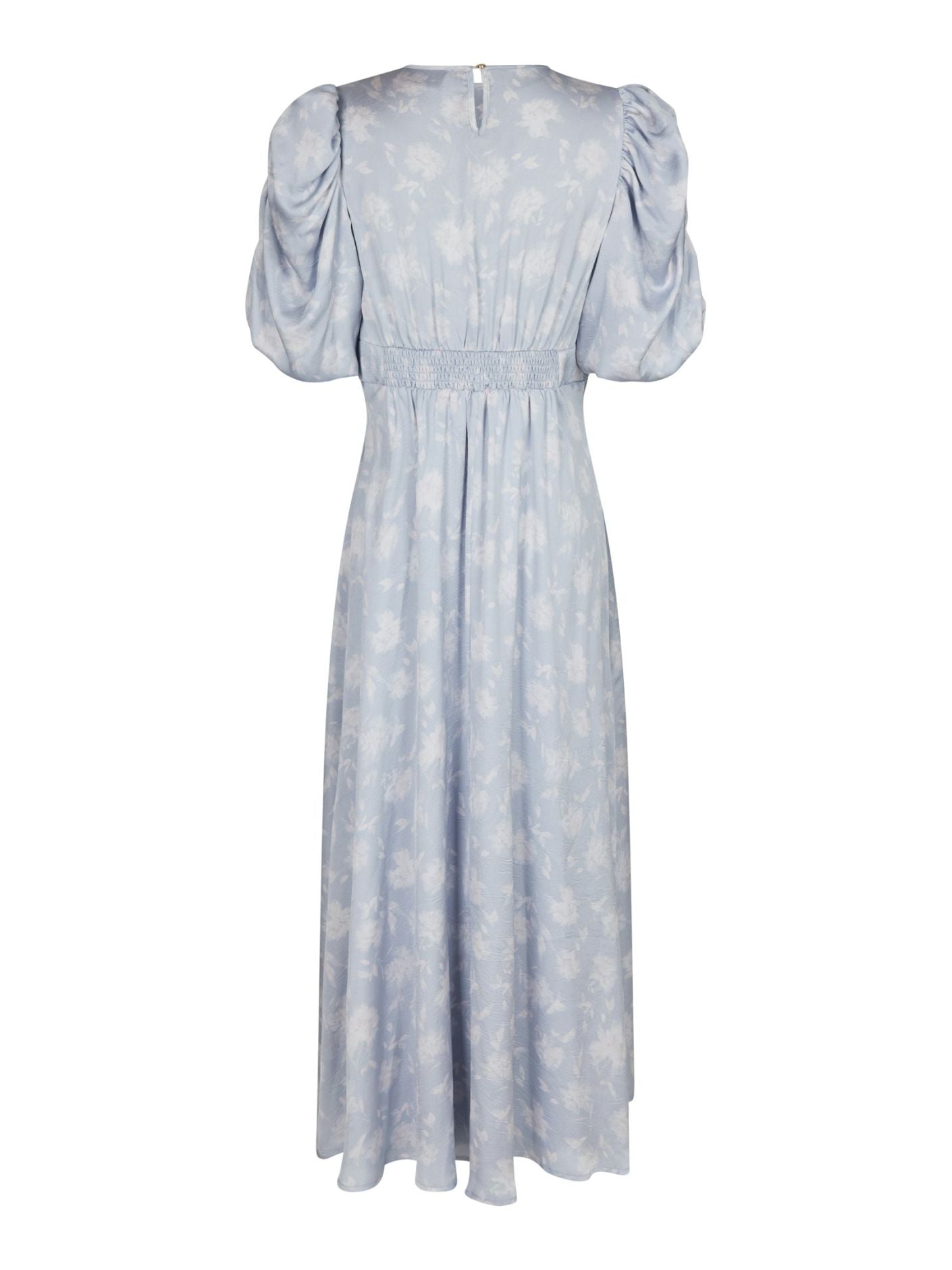 Kikka Faded Flower Dress Light Blue - Sky Blue