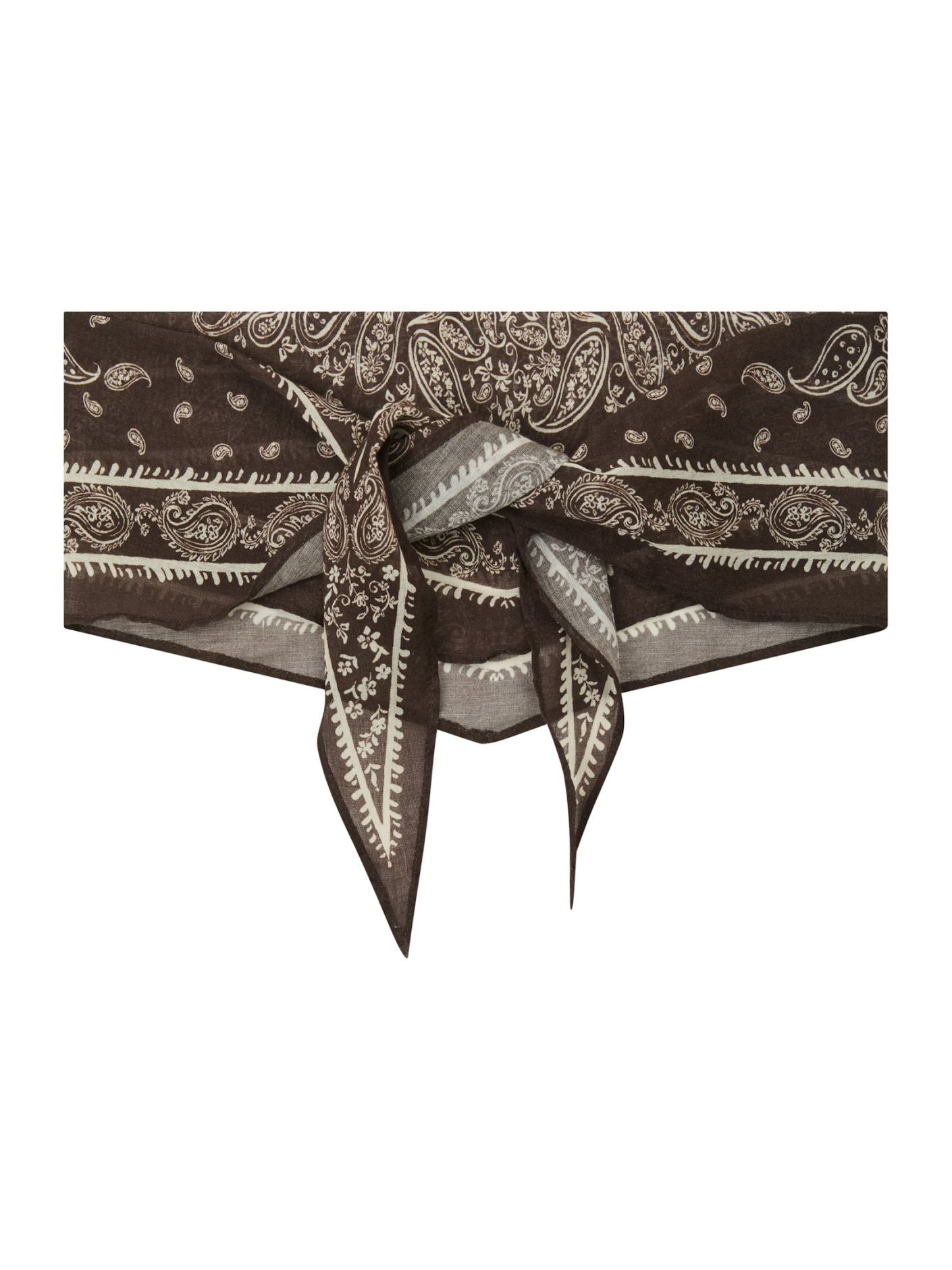 Kinessa Paisley Scarf Dark Brown - Chocolate