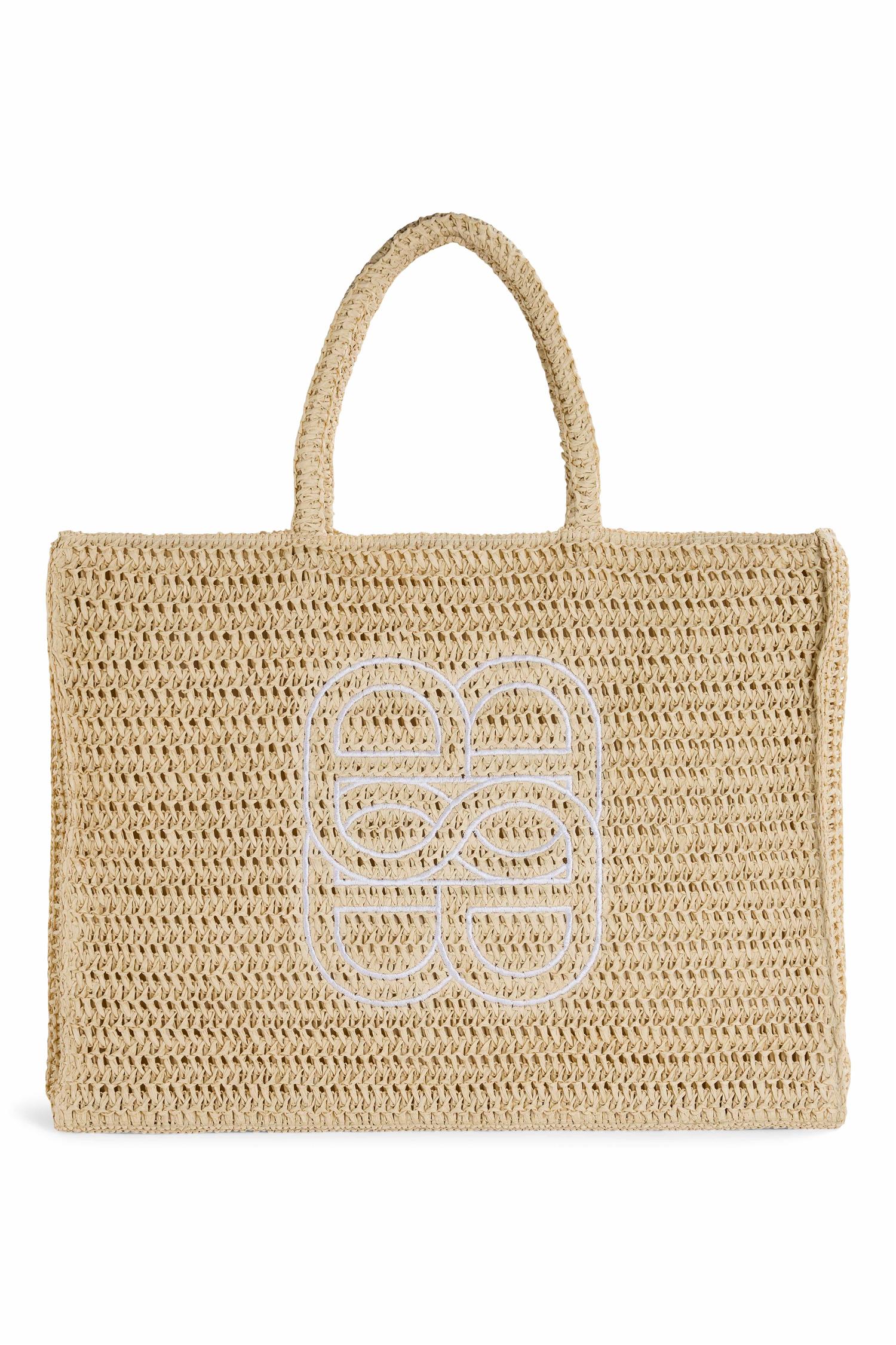 Lene Straw Bag Beige - Beige
