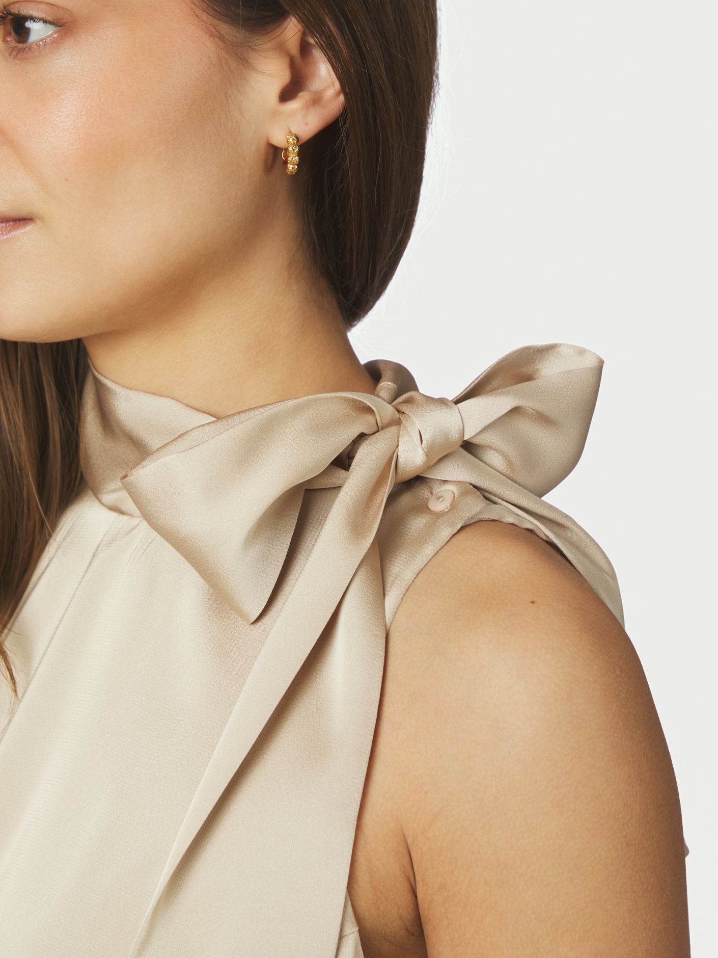 Veda Heavy Sateen Top Dark Sand - Beige