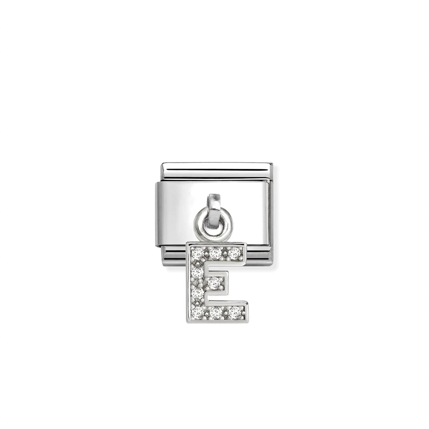 Charm Letter E - Silver