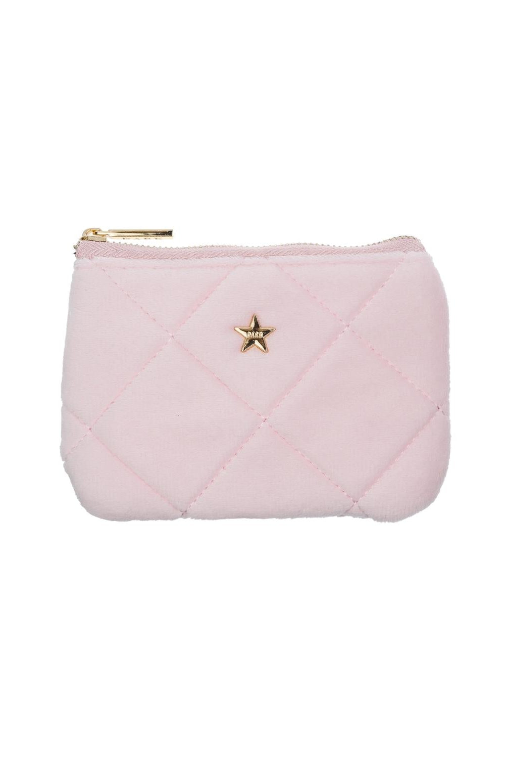 Velvet Quilted Mini Pouch Cotton Candy - Pink