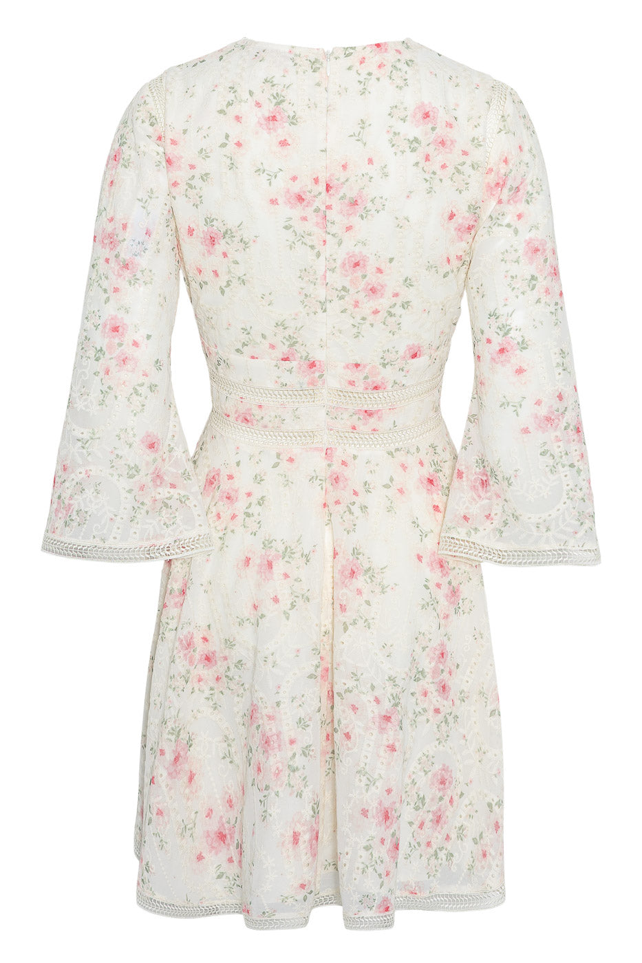 Millie Mini Dress Rose Reverie - Cream