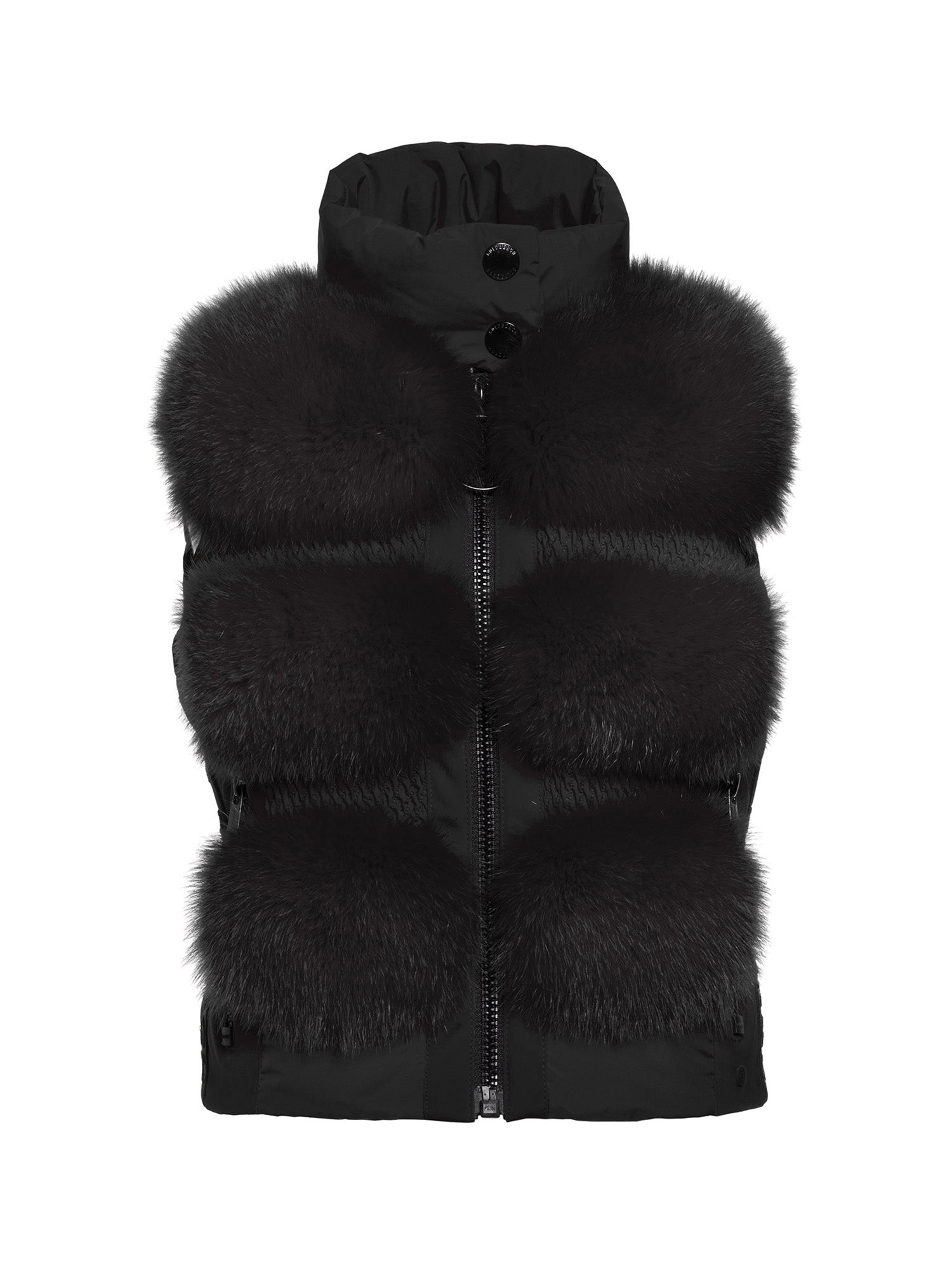 Chic Bodywarmer Faux Fur Black - Black
