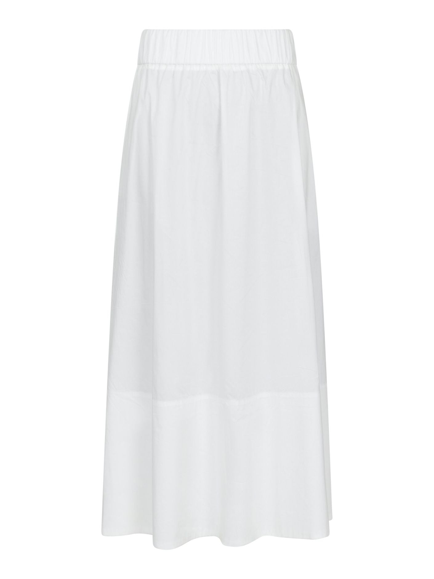 Yara Long Poplin Skirt White - White