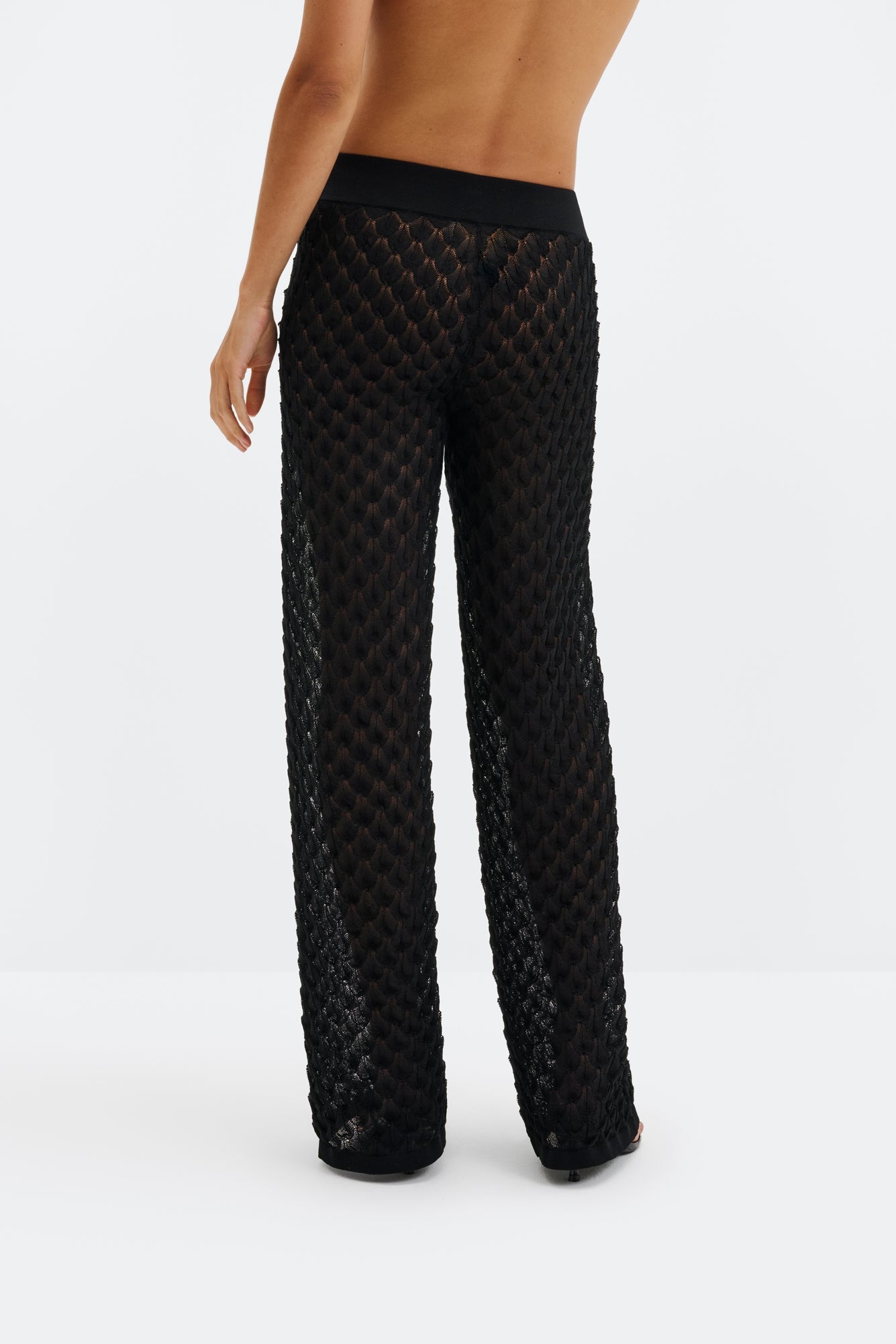 Alissa Knitted Pants Black - Black