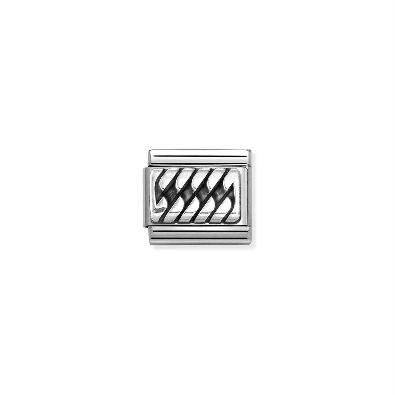 Braid Silver Link Charm - Silver