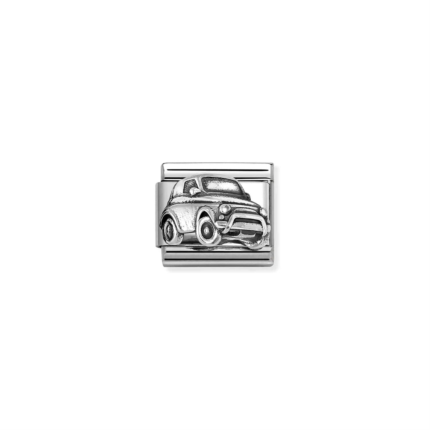 Silver Car Link Charm - Silver
