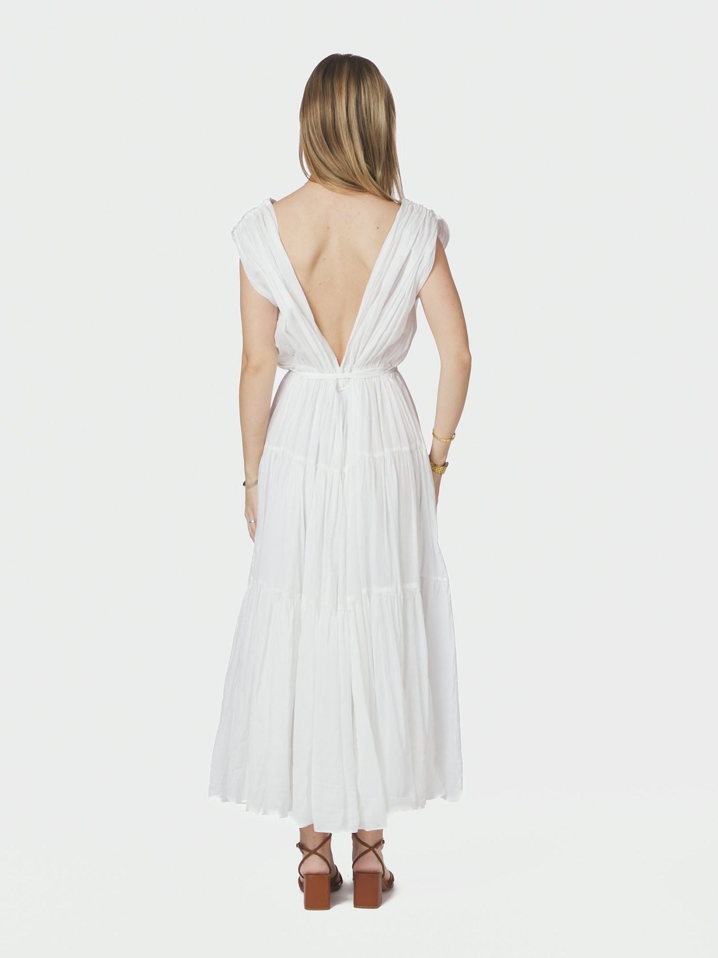 Misha S Voile Dress White - White