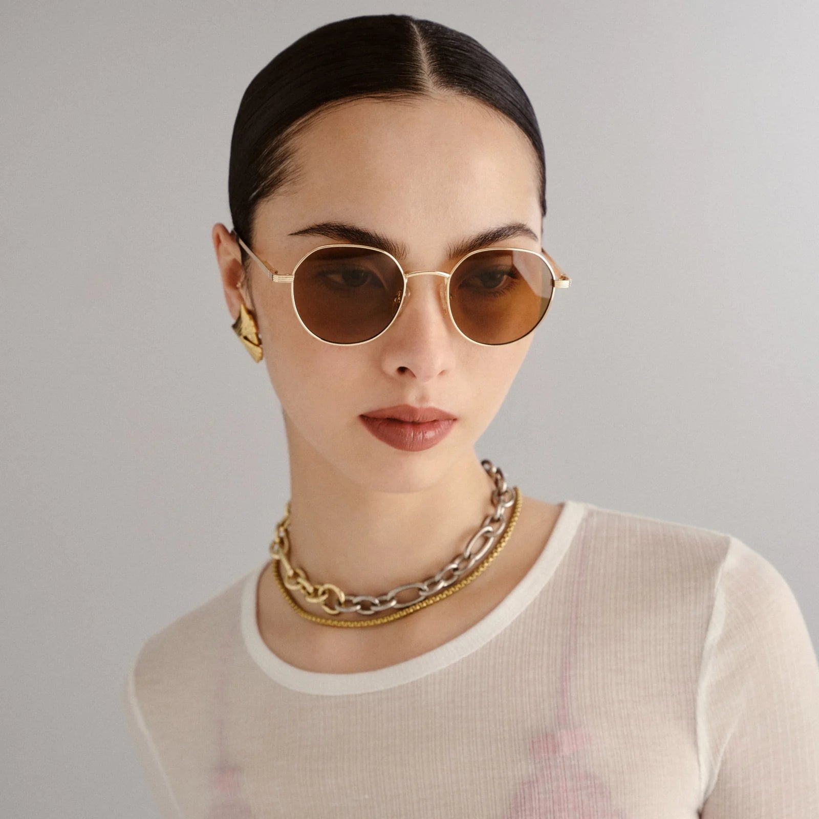 Odyssey Gold w/ Light Brown 2212 Sunglasses - Gold