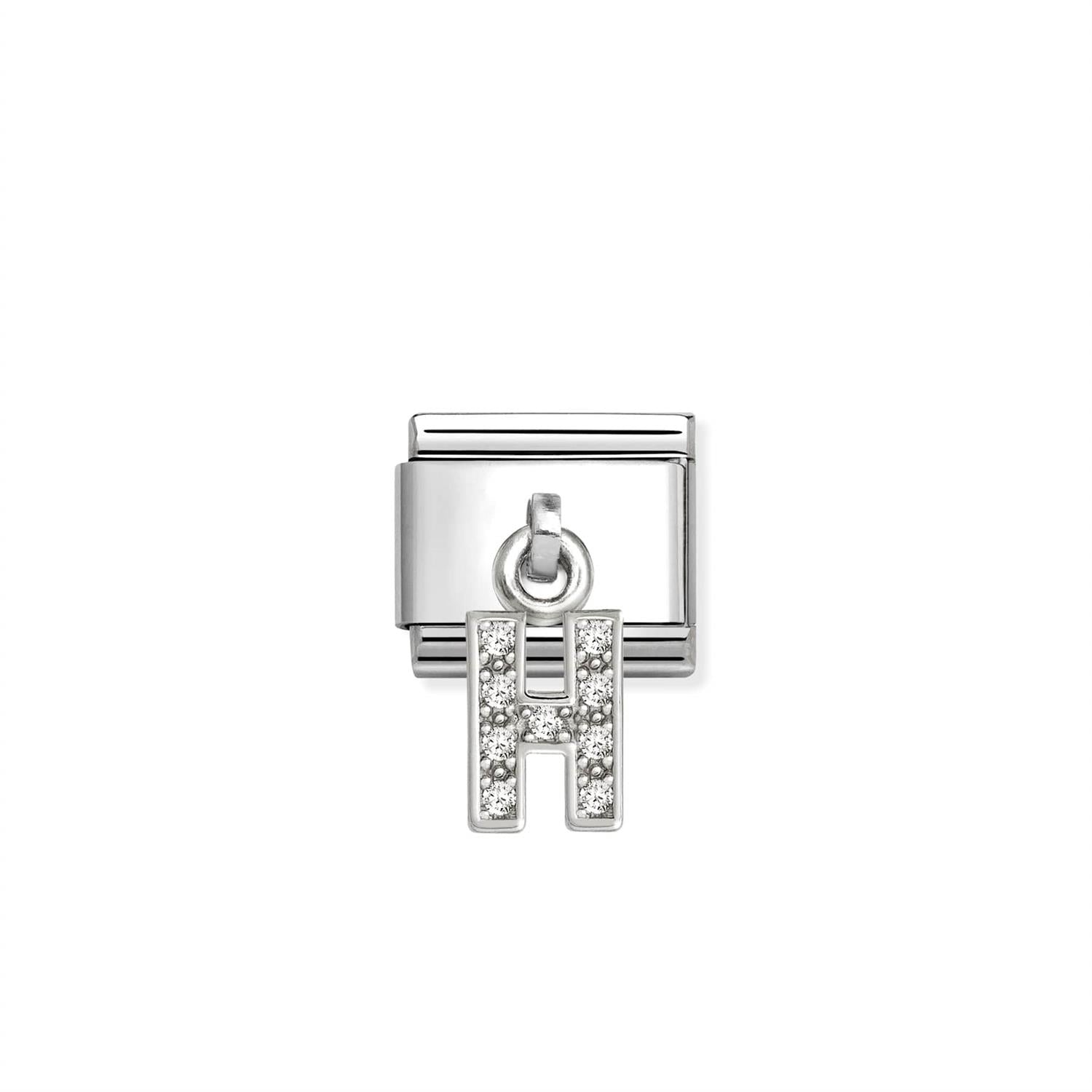 Charm Letter H - Silver