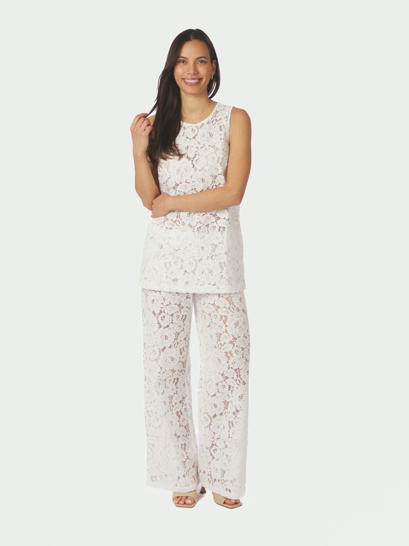Vivien Lace Top Off White - Off-White