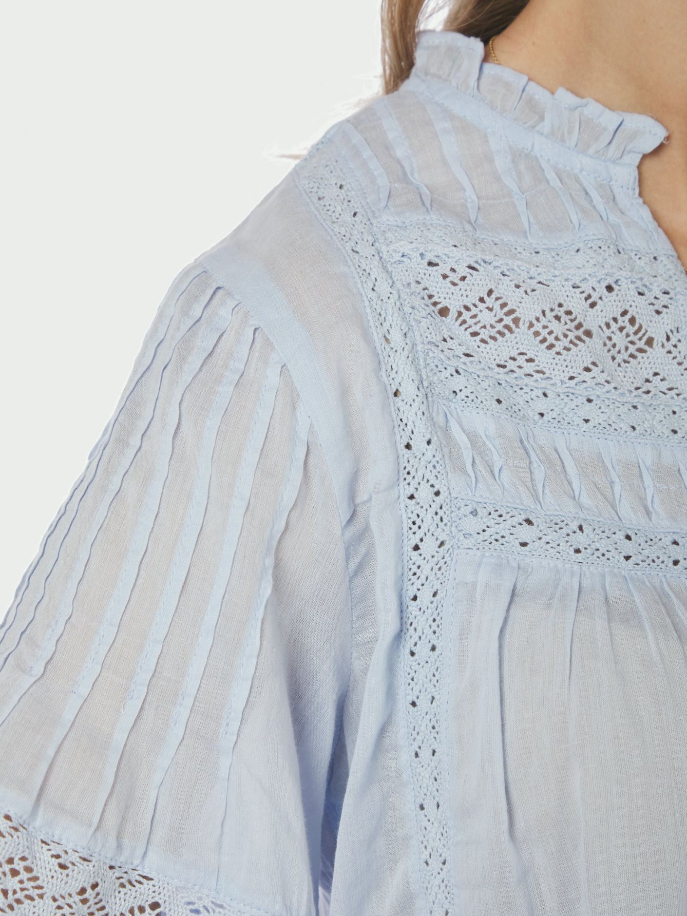 Siama S Voile Blouse Light Blue - Sky Blue