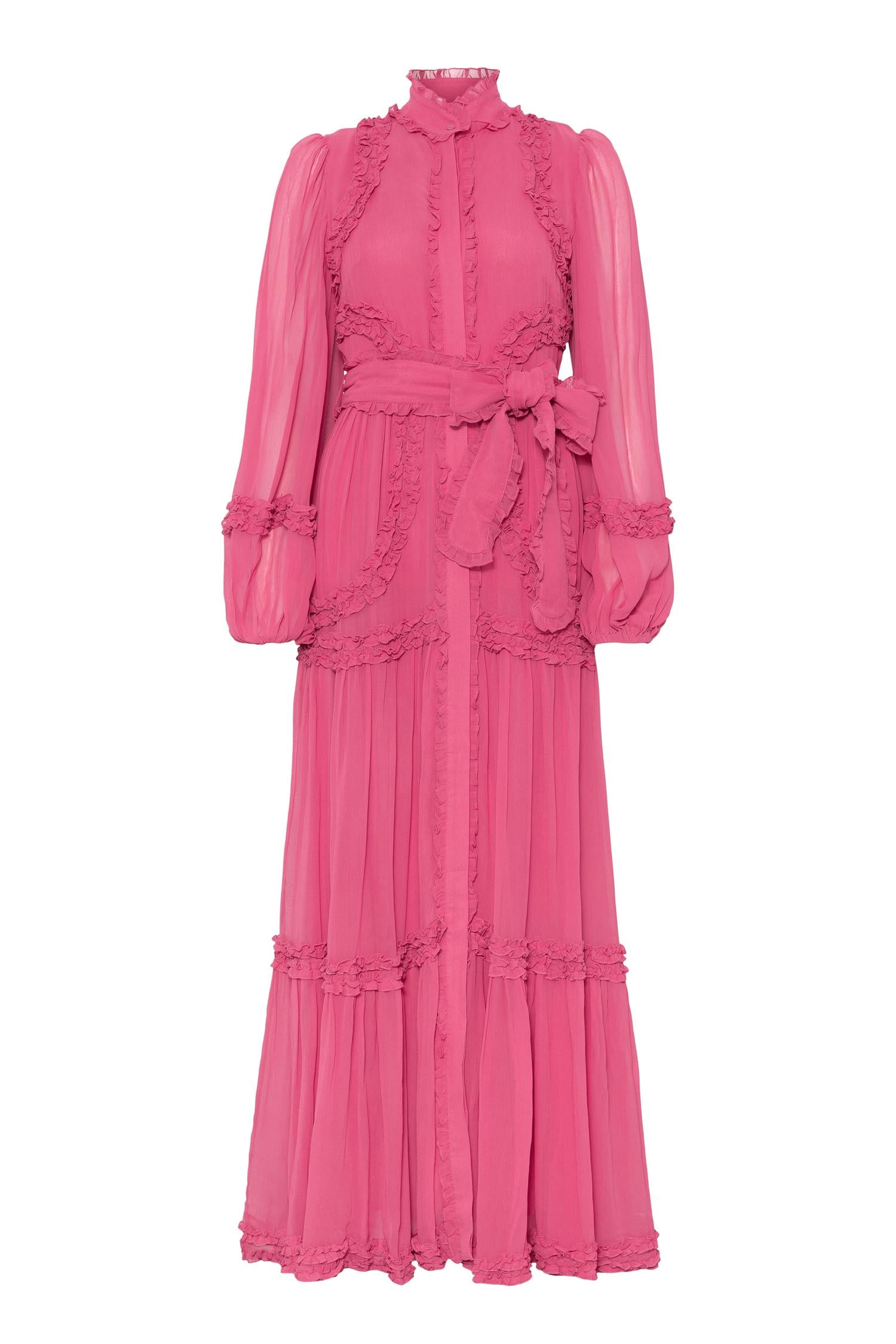 Violetta Maxi Dress Hot Pink - Pink