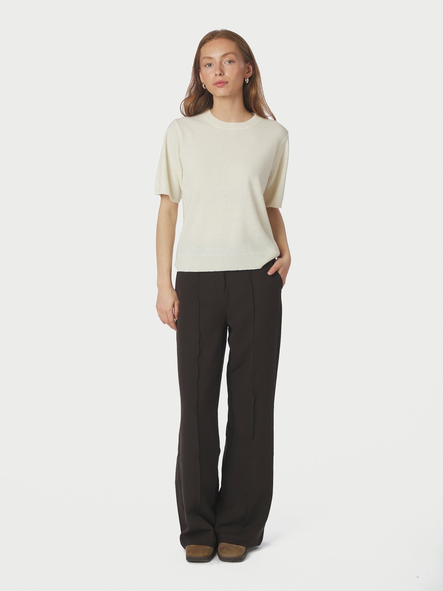 Missy Knit Tee Creme - Cream