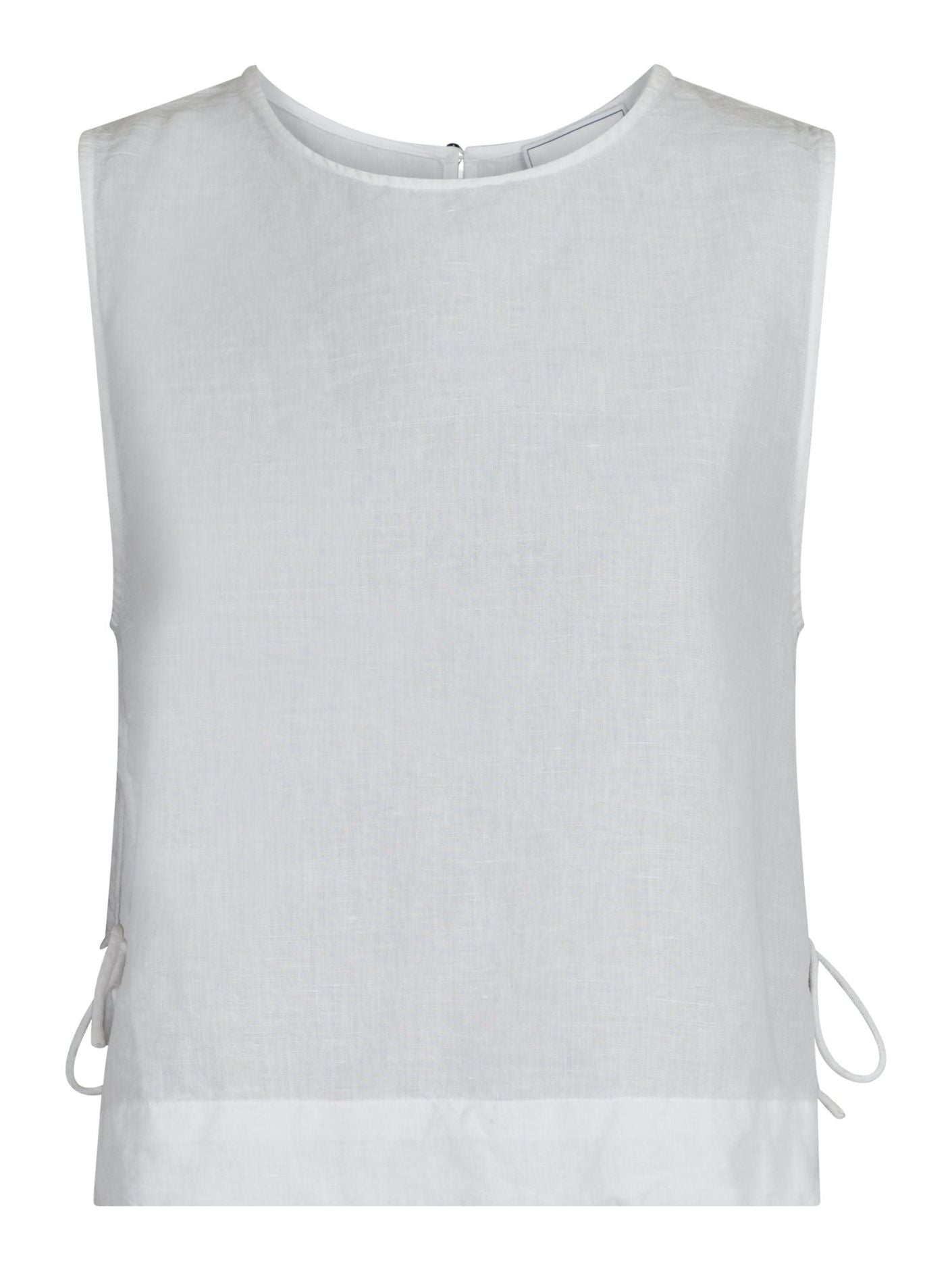 Svetlana Linen Top White - White