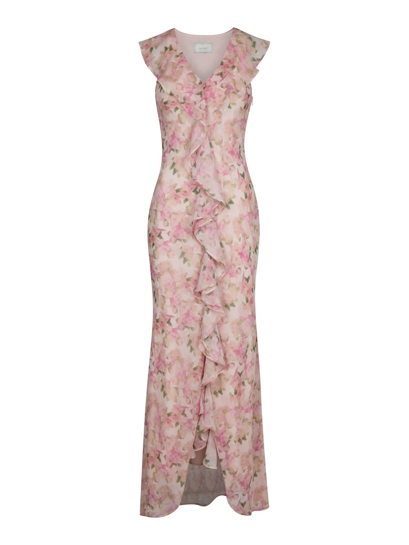 Zella Chiffon Print Dress Dusty Pink - Pink