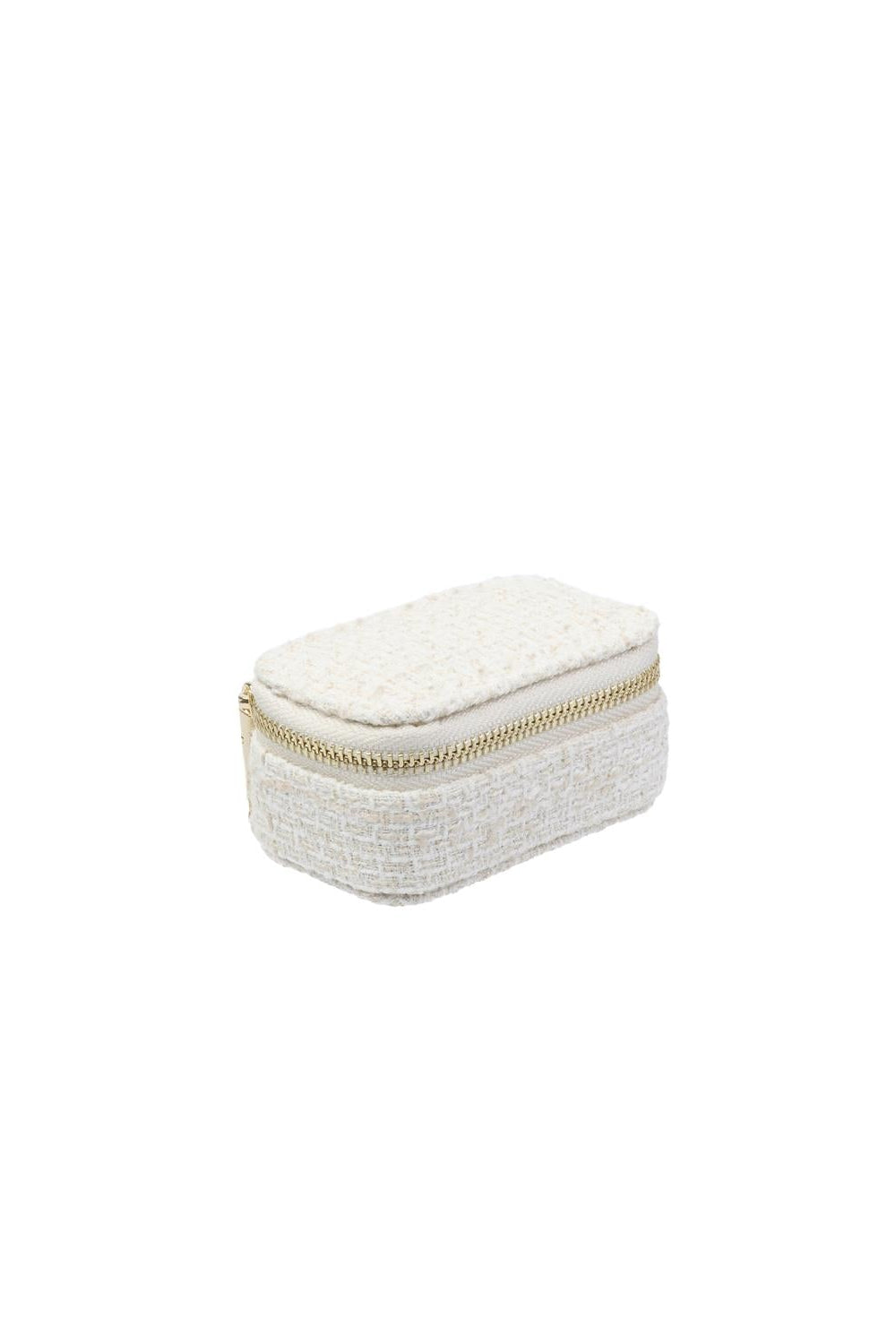 Tweed Jewellery Box Micro Off White w/ Sand - Off-White