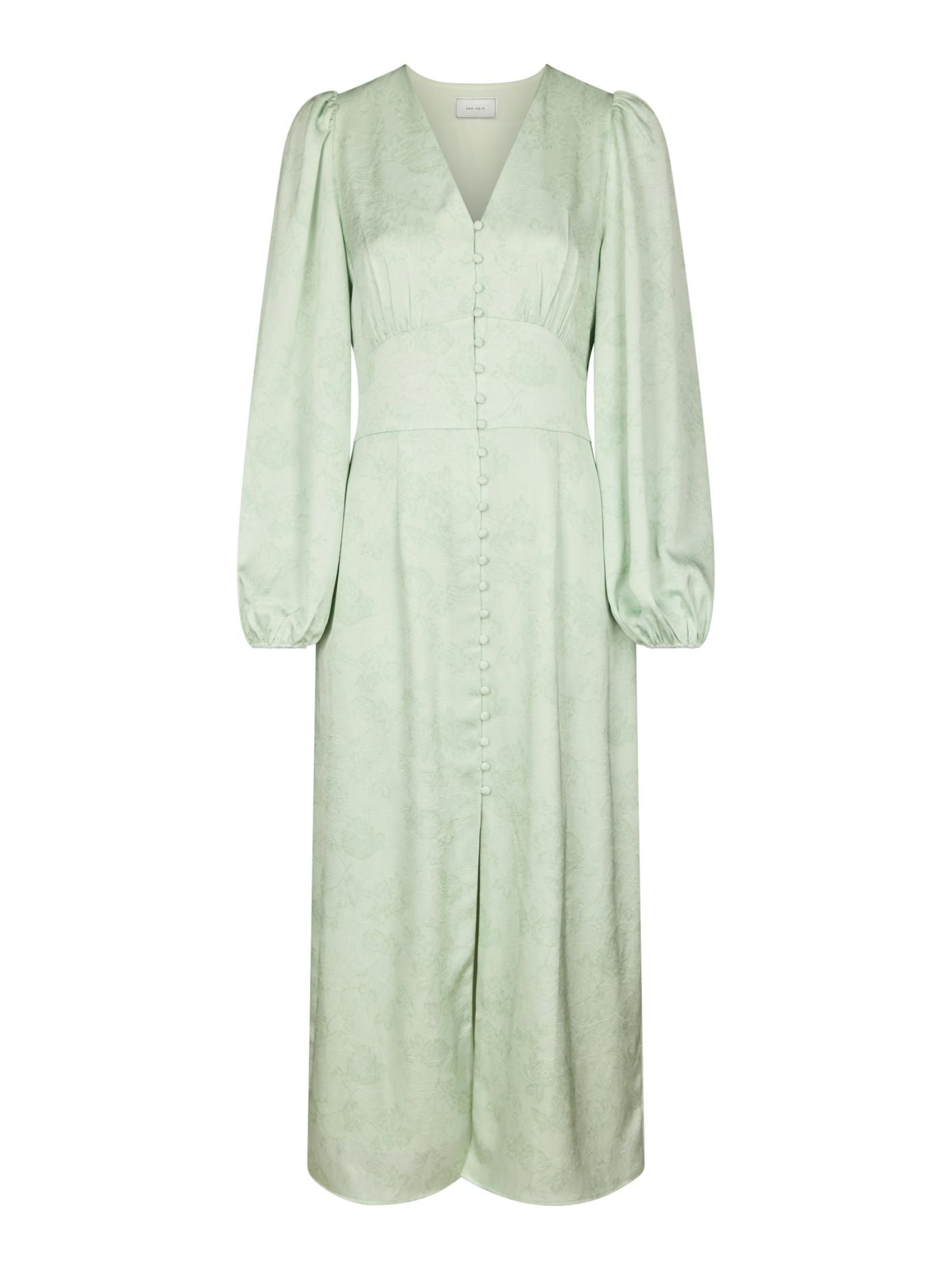 Alto Pattern Sateen Dress Light Green - Sage