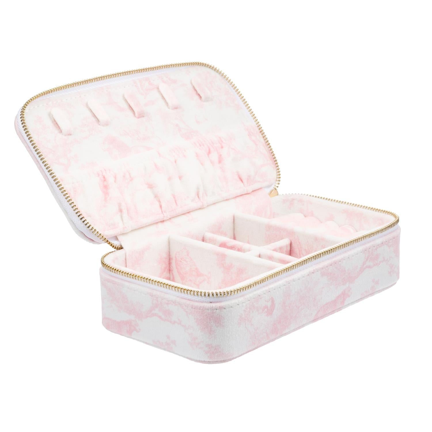 Velvet Jewellery Box Cotton Candy Savannah Pattern - Pink