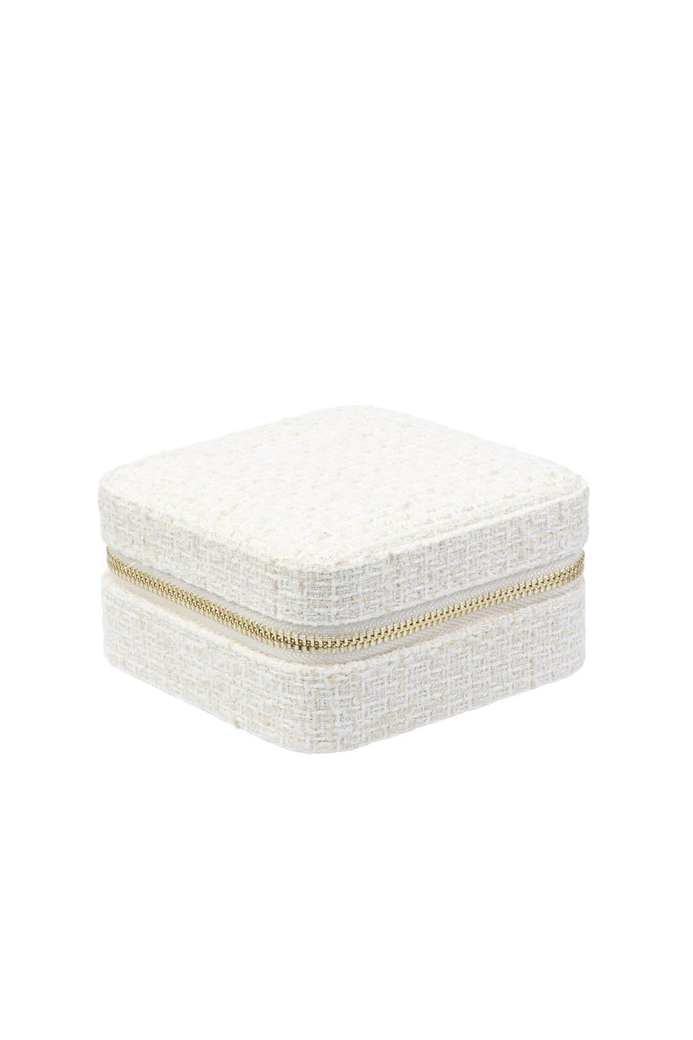 Tweed Jewellery Box Mini Off White w/ Sand - Off-White