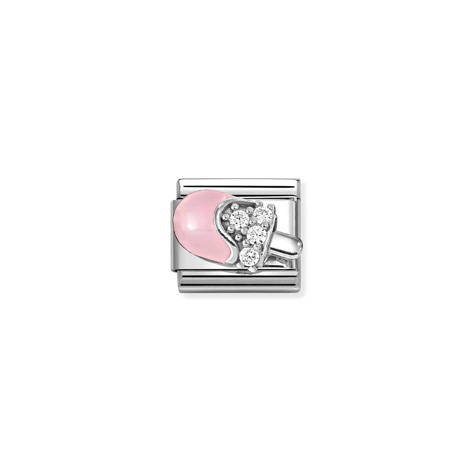 White Pink Ice Cream - White