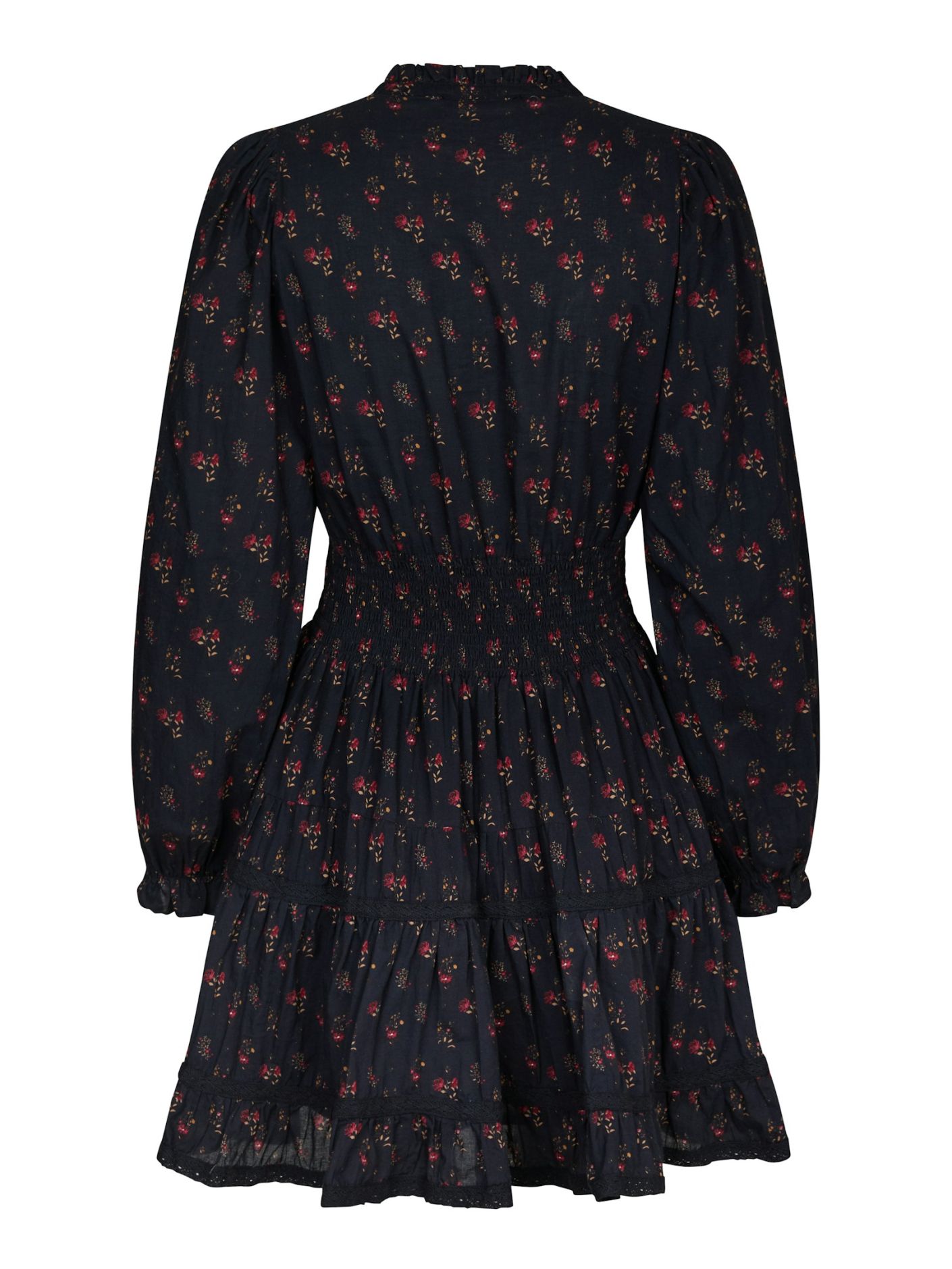 Cornell Fine Print Dress Dark Navy - Navy