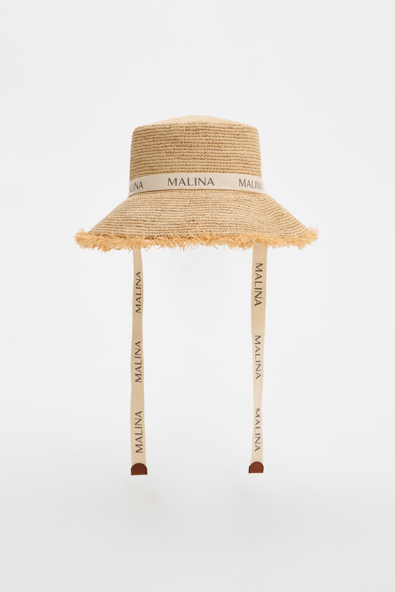 Judith Fringe Trimmed Raffia Hat - Beige