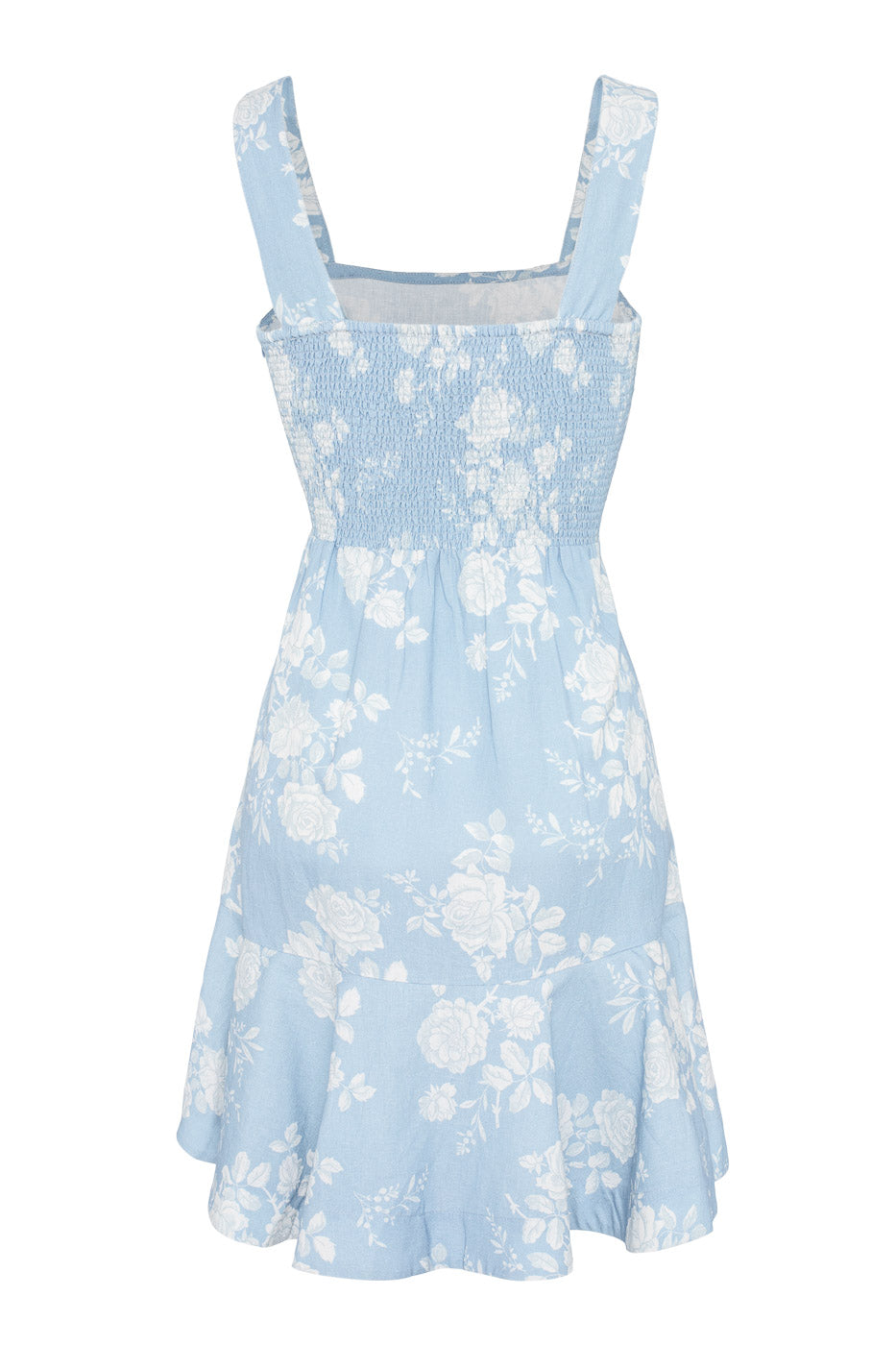 Zimmie Mini Dress Fleur Mirage - Sky Blue