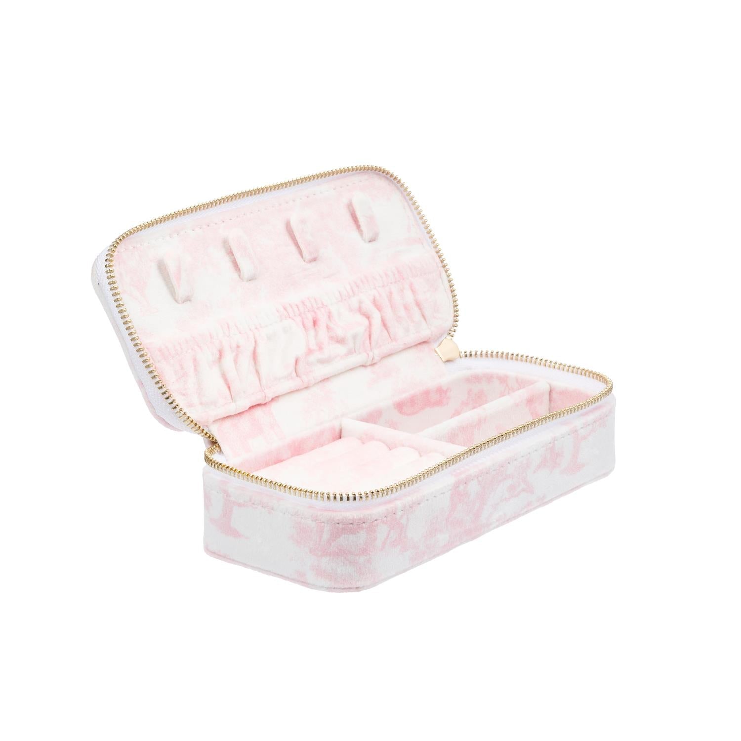 Velvet Jewellery Box Mini Cotton Candy Savannah Print - Pink
