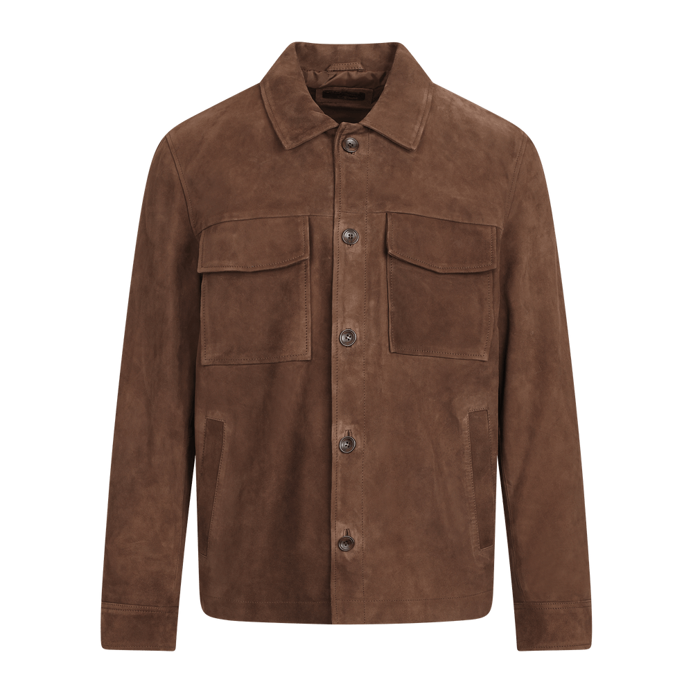 Cruz Suede Overshirt - Chocolate
