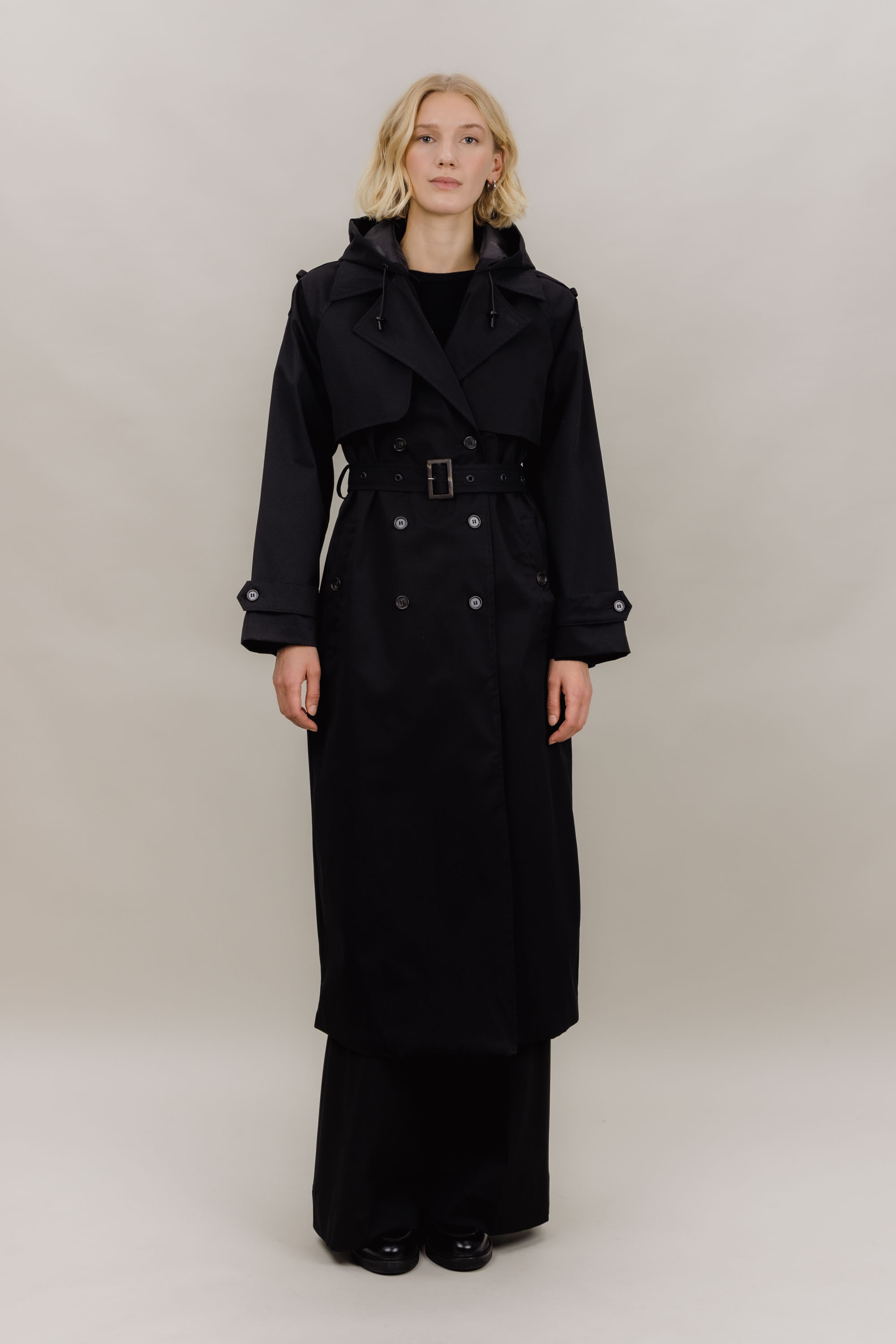 Fadoura Trench Coat - Black