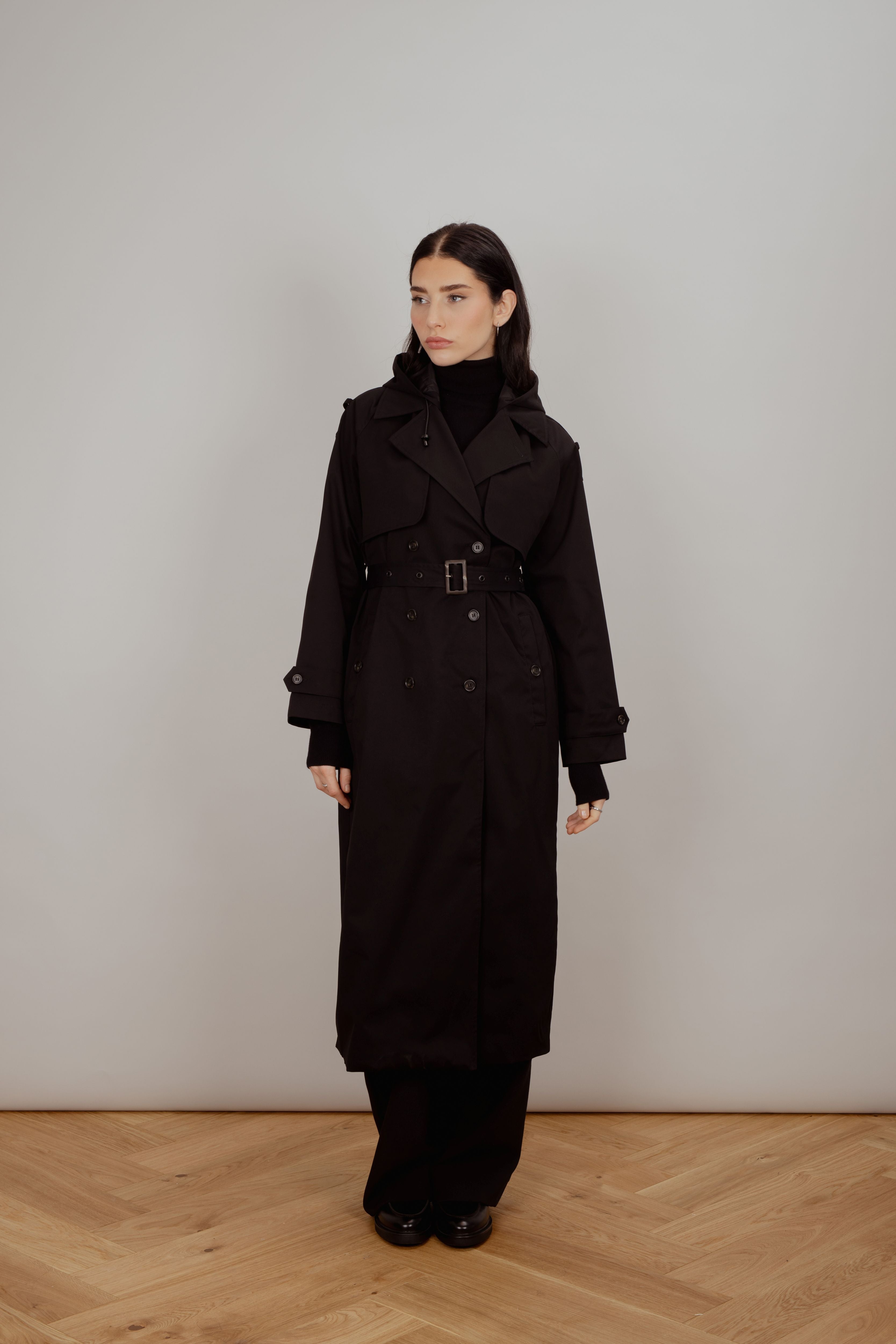 Fadoura Trench Coat - Black