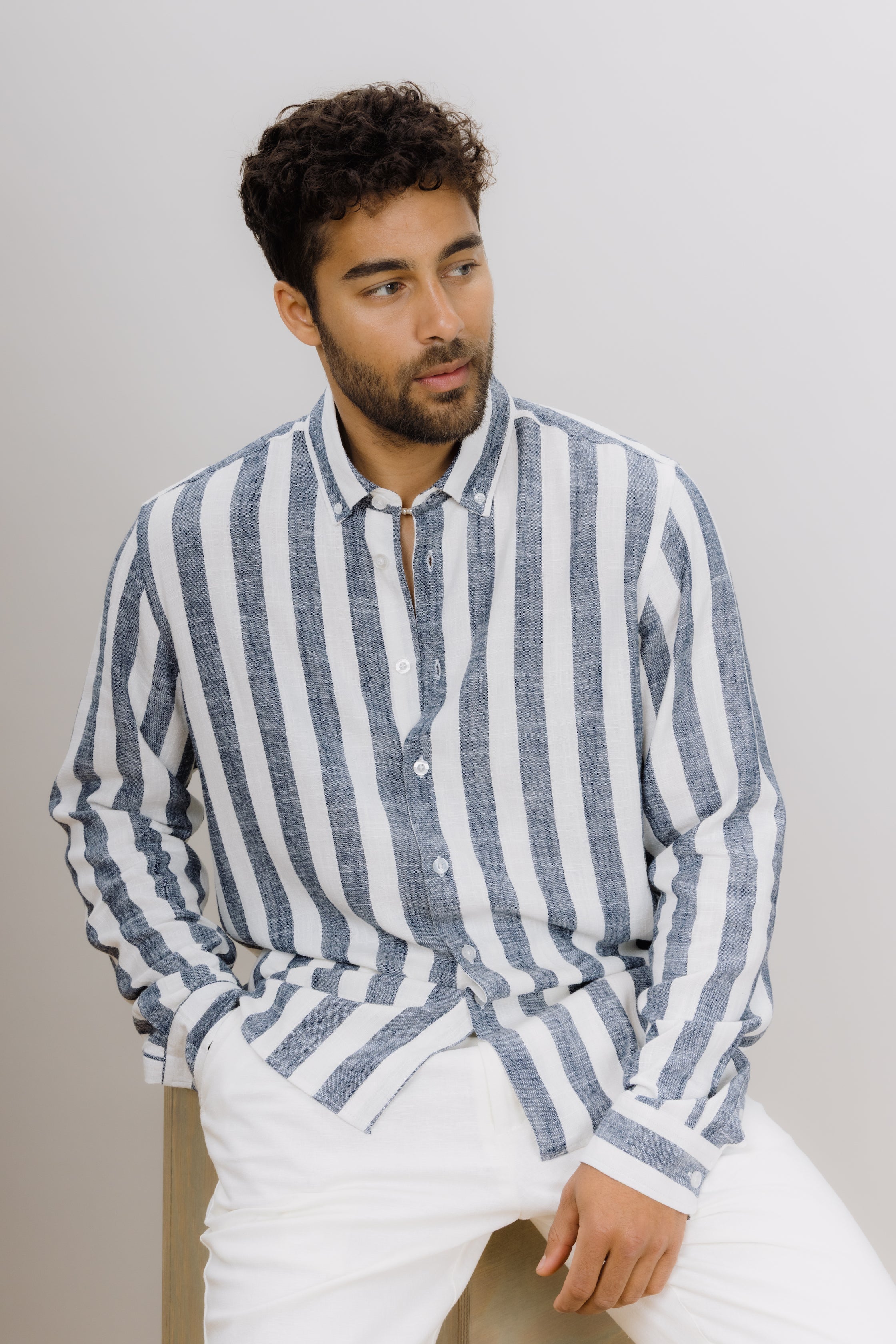 Folke LS Shirt - Navy