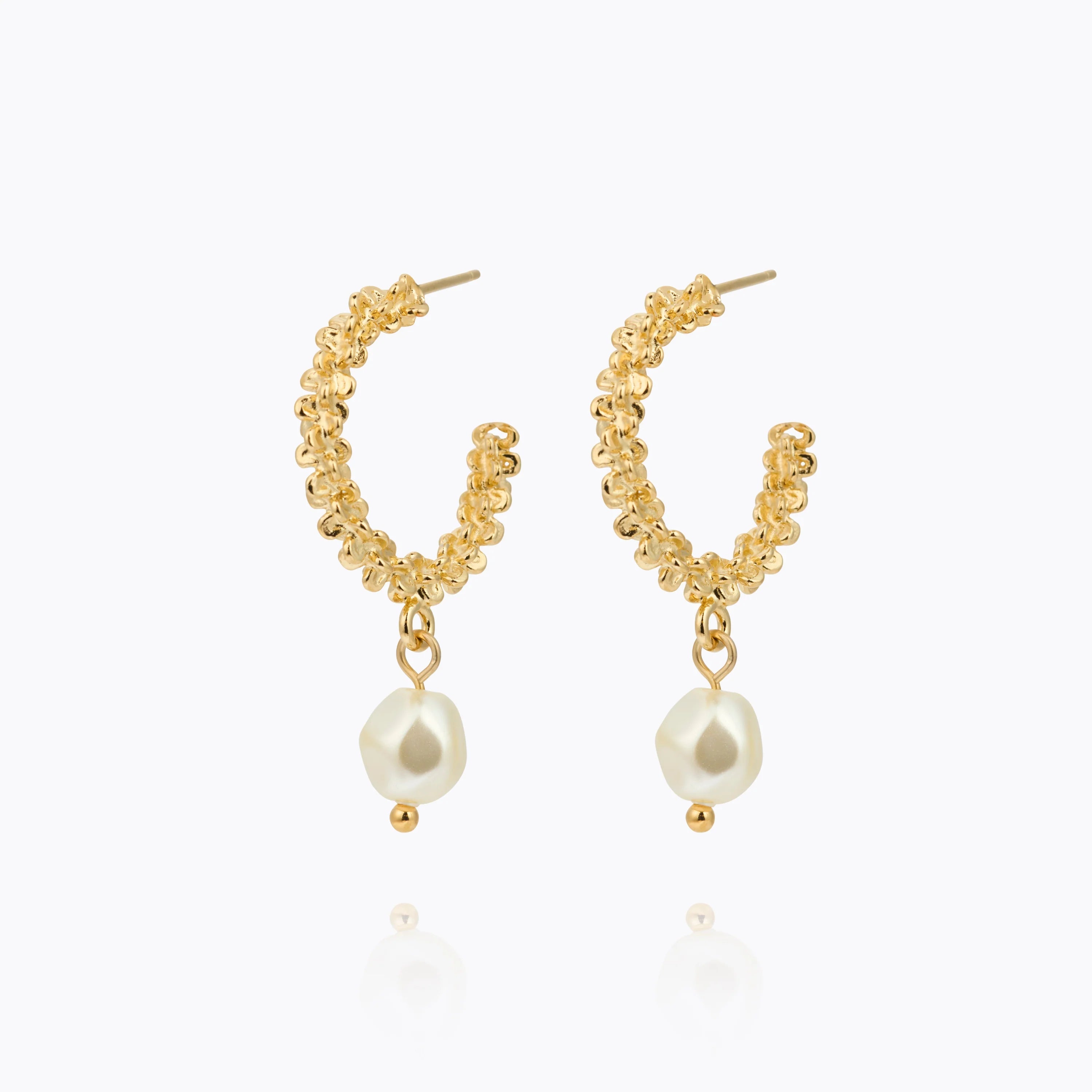Gemma Pearl Loop Gold - Gold
